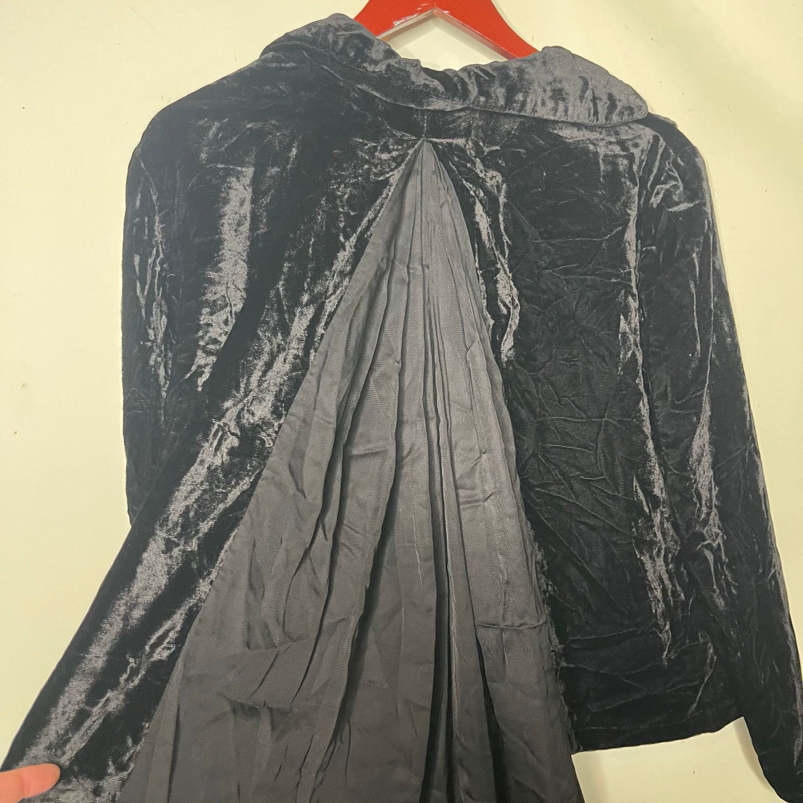 Limi Feu Limi Feu Yohji Yamamoto black velvet blazer silk pleated bac Size S / US 4 / IT 40 - 8 Thumbnail