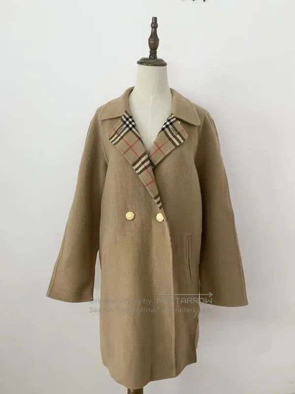 Burberry Burberry Khaki Wool Women's Coat Size M. Size M / US 6-8 / IT 42-44 - 2 Thumbnail