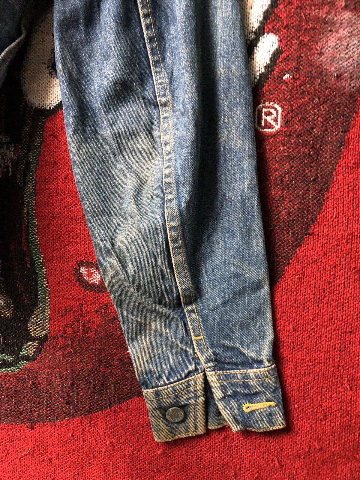 Vintage Lee Blue Denim Jeans Trucker Jacket