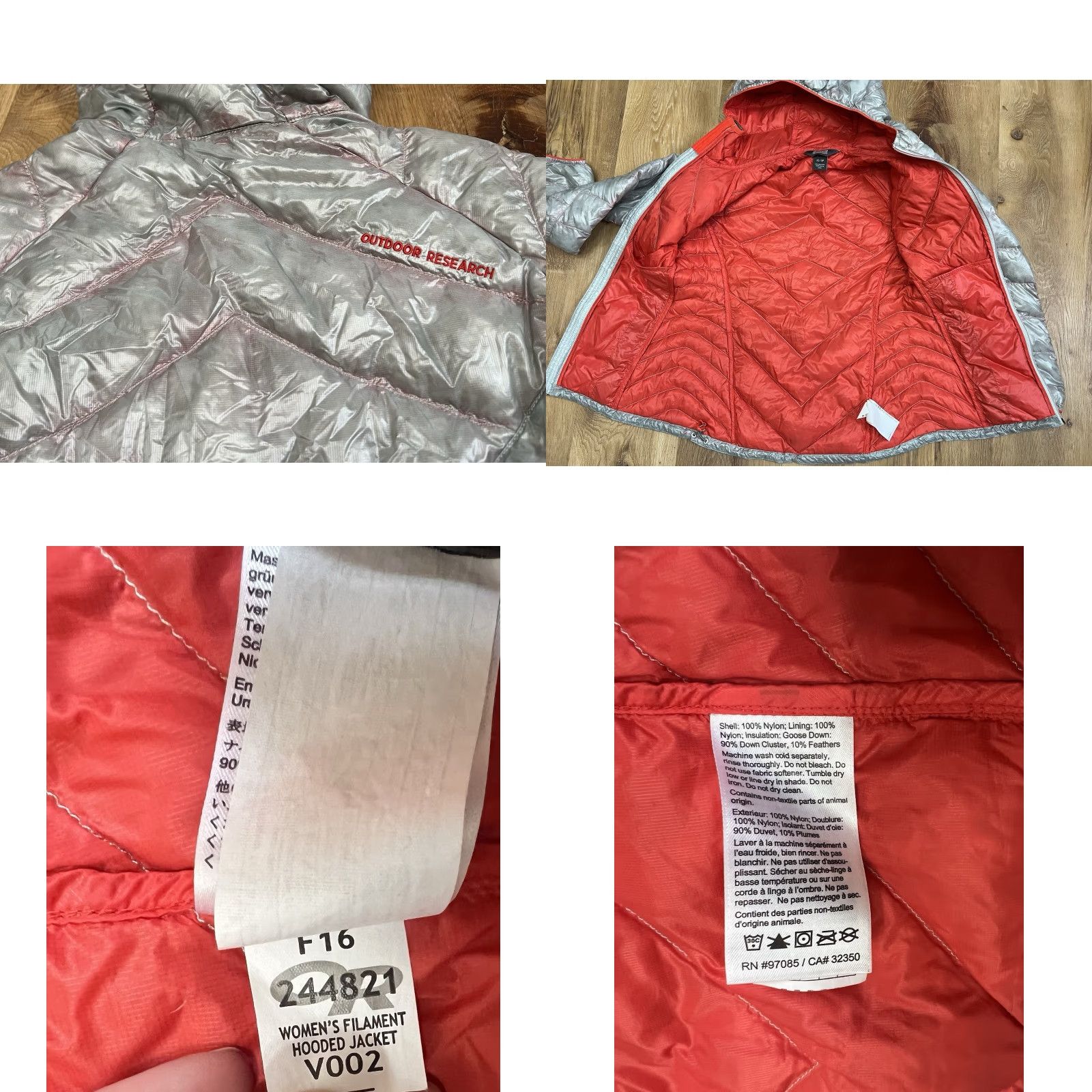 Outdoor Research Outdoor Research Filament Down Hood Jacket Women's XS 800 Goose Down Pertex EUC Size XS / US 0-2 / IT 36-38 - 8 Thumbnail