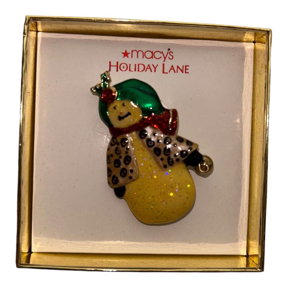 Macys Macy’s l NWT Holiday Lane Snowman Brooch Size ONE SIZE - 2 Thumbnail