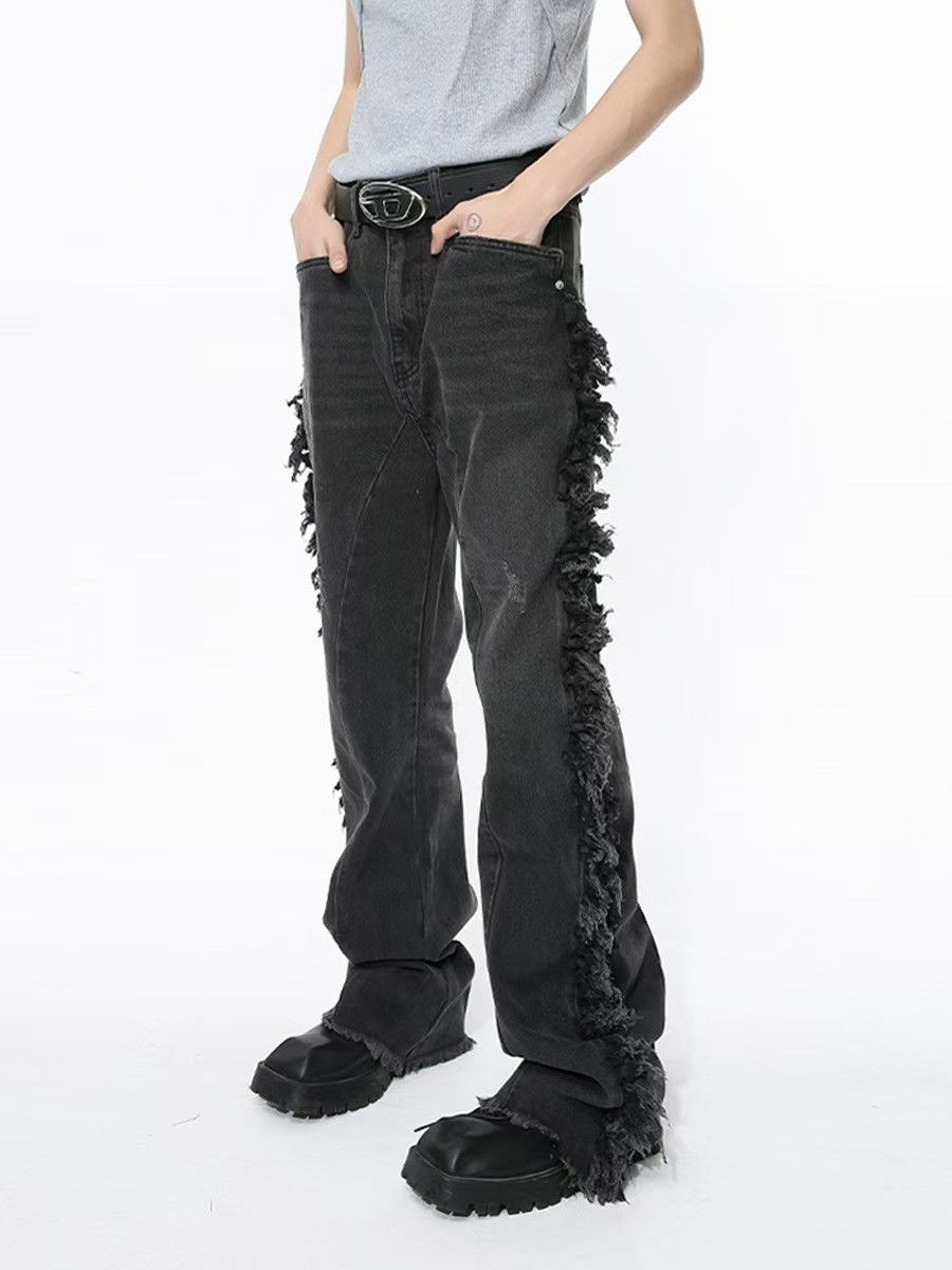 Japanese Brand × Jean Vintage Side Raw Edge Patchwork Jeans Size US 33 - 1 Thumbnail