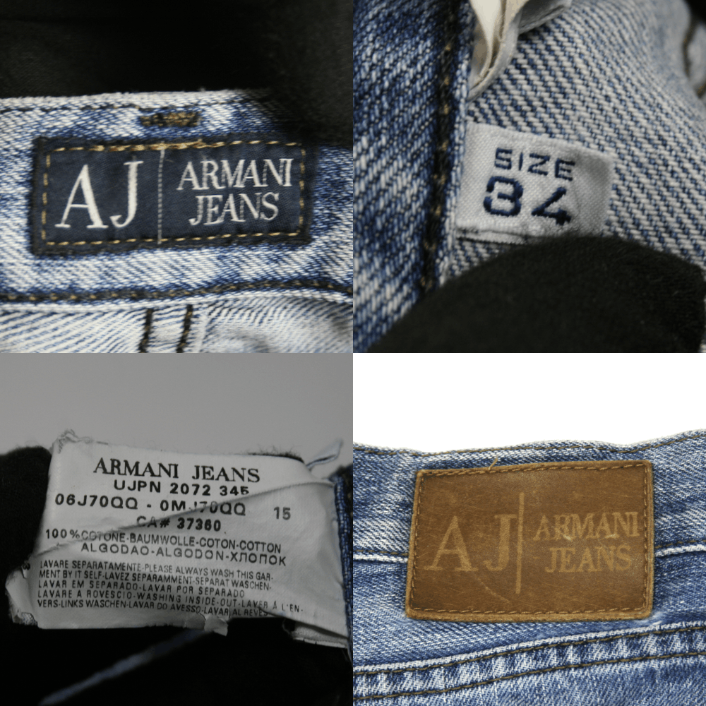 Armani 00S Metal Logo Y2K Wide Leg Indigo Jeans Vintage Size US 34 / EU 50 - 13 Thumbnail
