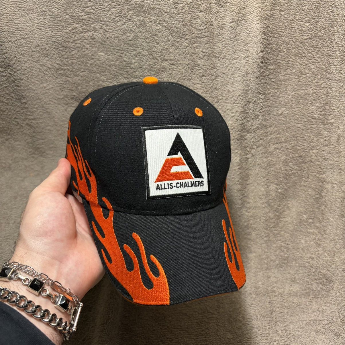 Vintage Vintage Allis Chalmers Flame Hat Embroidered Logo Skater Y2K Size ONE SIZE - 1 Thumbnail