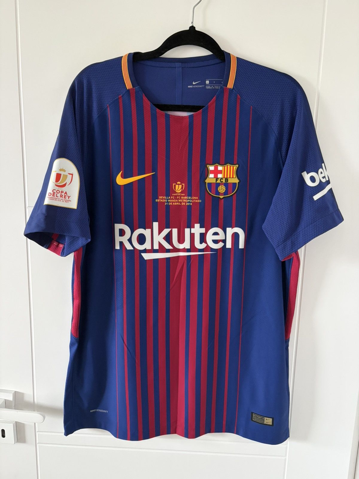 Barcelona nike 2017/2018 domowa Messi meczowa Aeroswift — zdjęcie 5