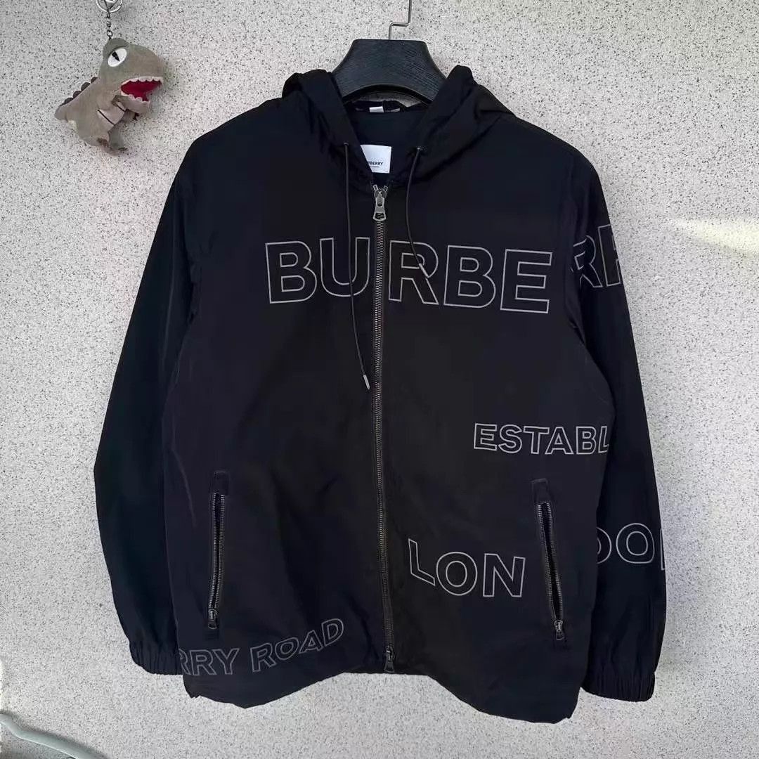 Burberry Black Hooded Zip-Up Jacket Size M Size US M / EU 48-50 / 2 - 1 Thumbnail