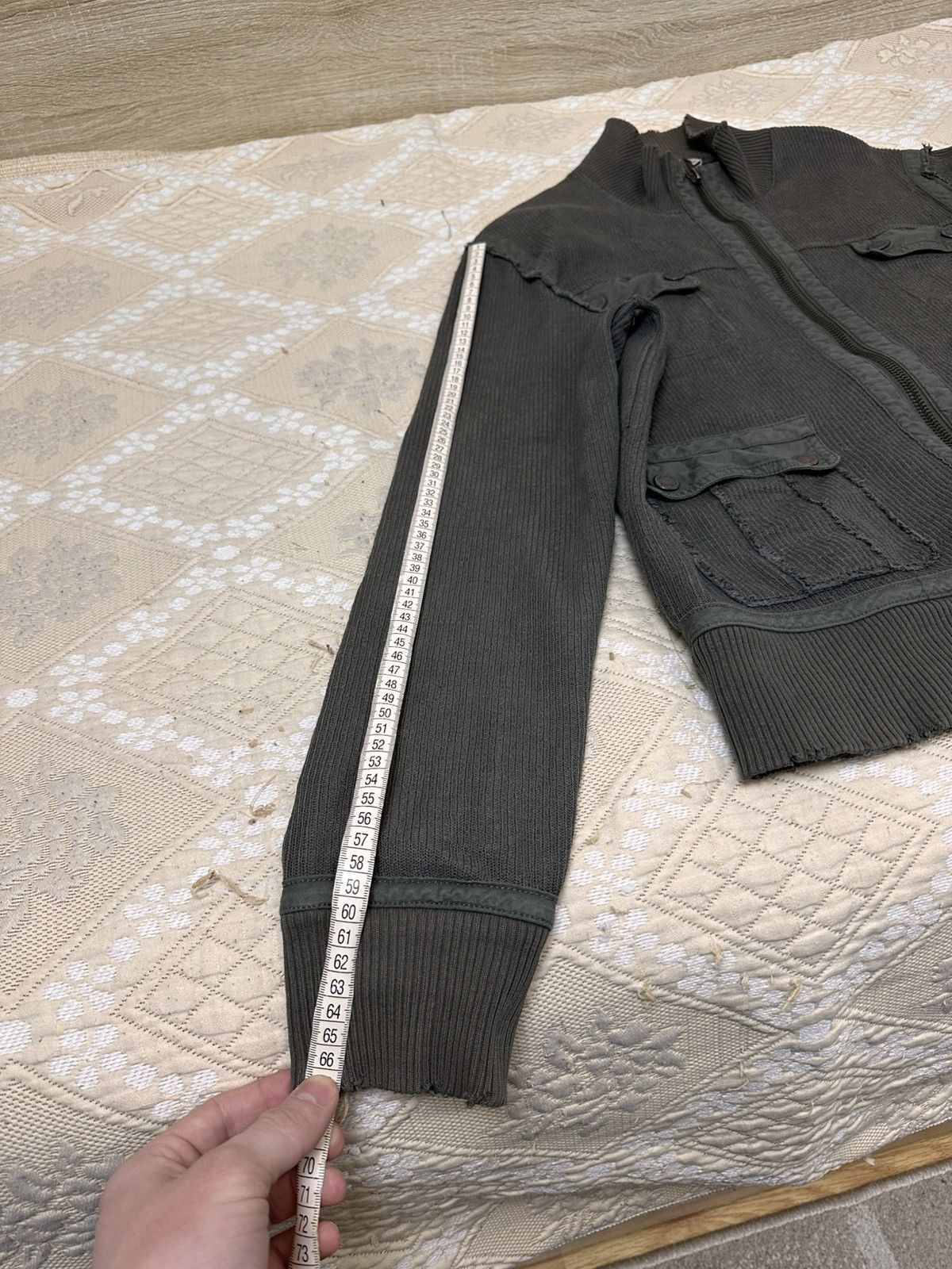 DKNY 🔥 DKNY JEANS Zip Up Military Pocket Distressed Pullover Y2K Size US M / EU 48-50 / 2 - 15 Thumbnail