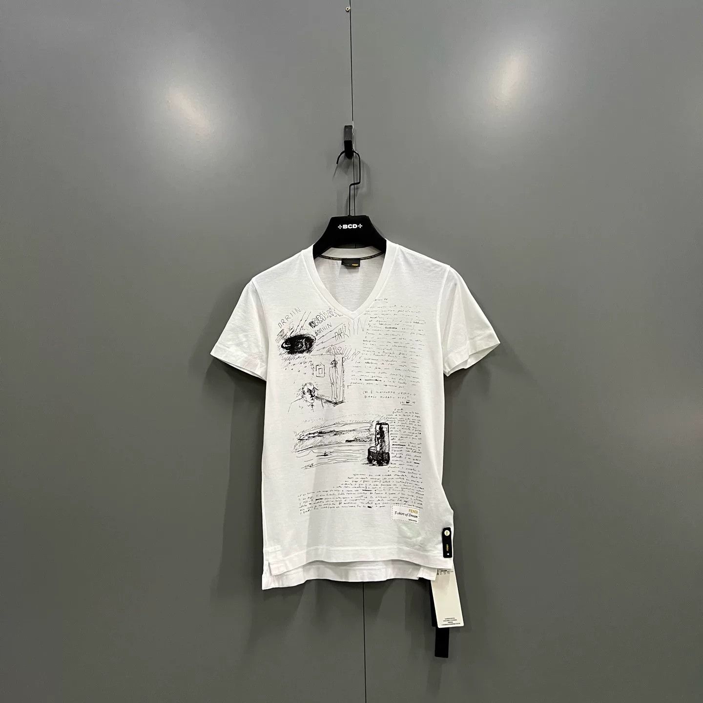 Fendi FENDI Stick Figure Pattern Short-Sleeve Size US S / EU 44-46 / 1 - 1 Thumbnail