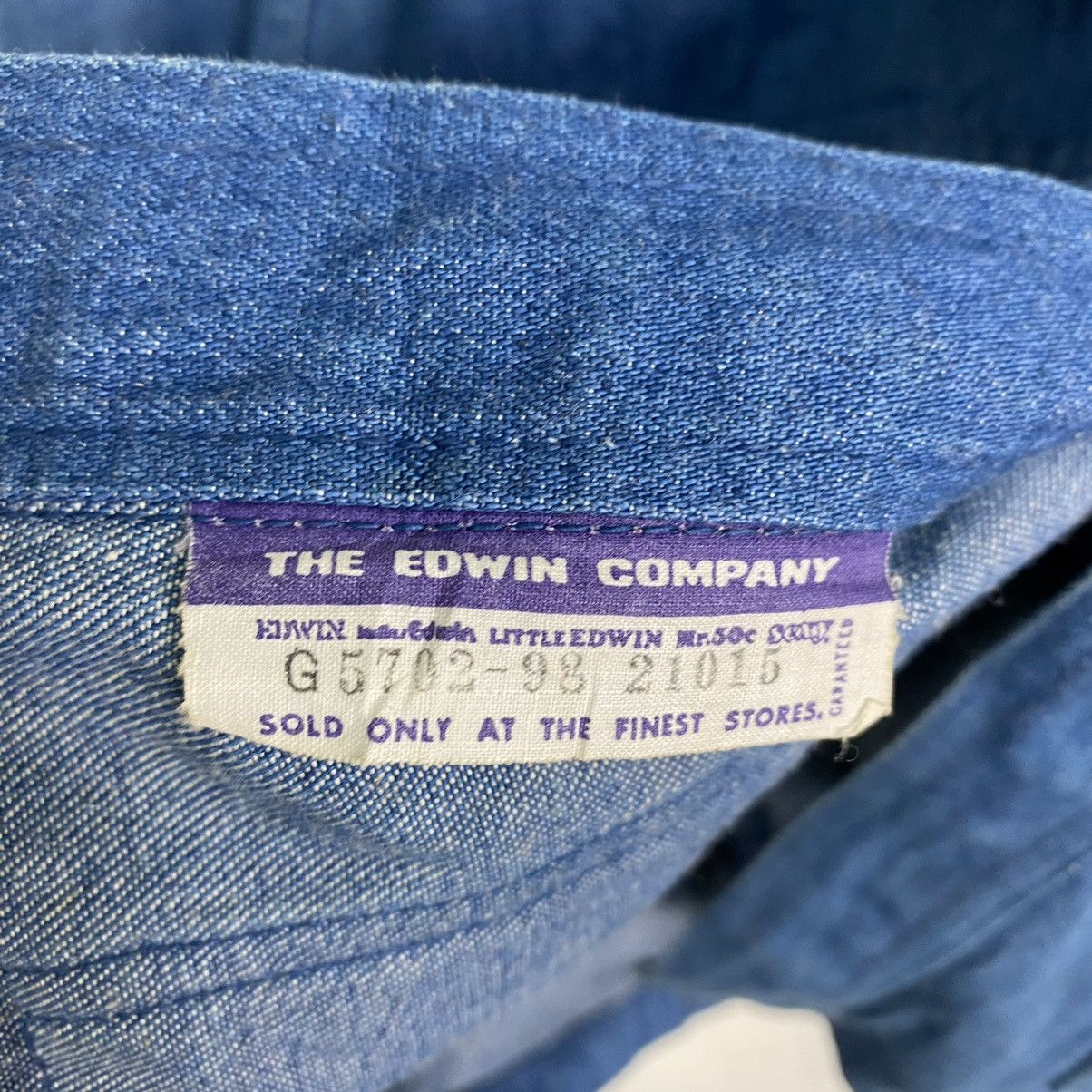 Edwin Vintage 80s Edwin I Am Rich Man Denim Chore Jacket Size US M / EU 48-50 / 2 - 12 Thumbnail