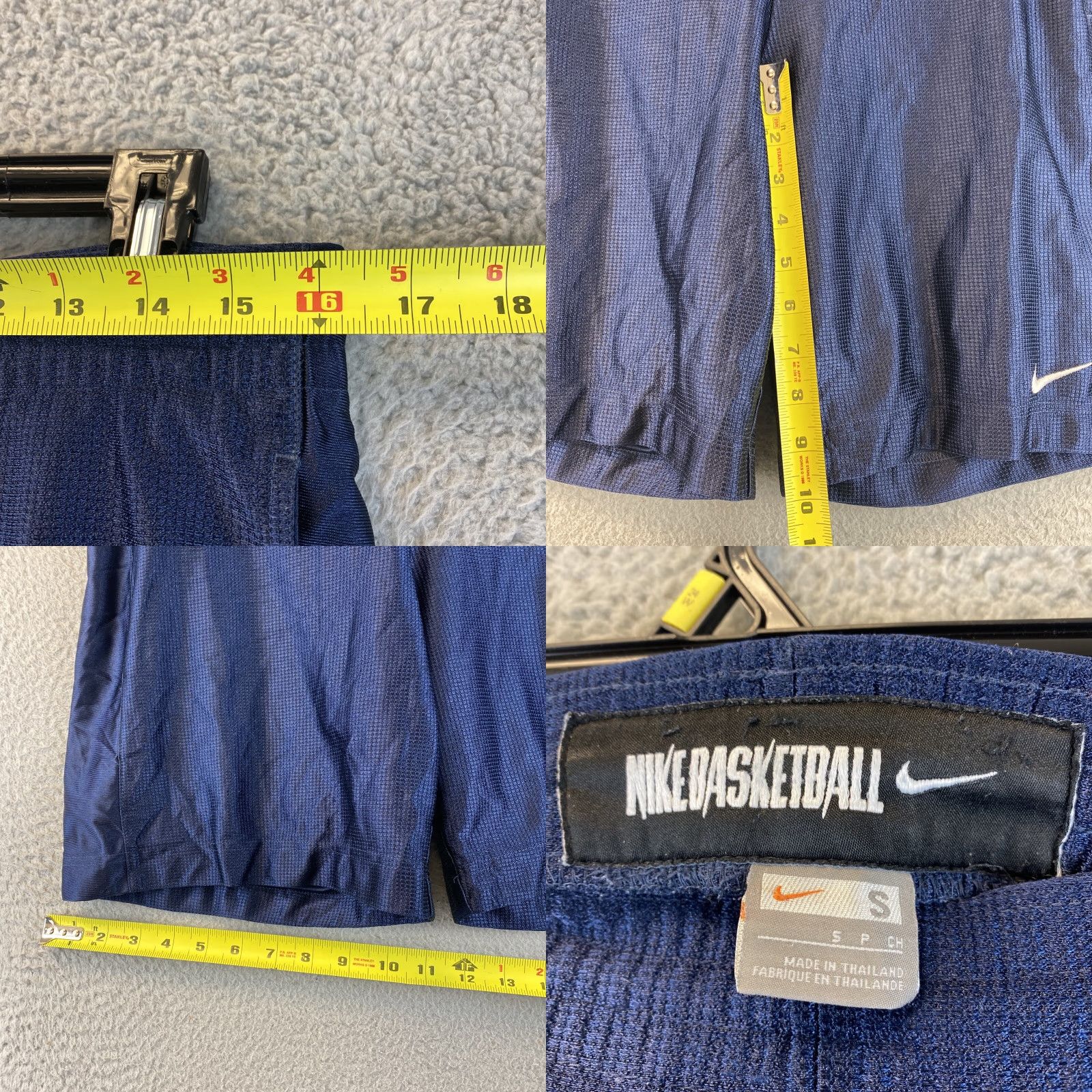 Nike VINTAGE Nike Mens Navy Blue Basketball Shorts S 84-70 Regular Athletic Basketball Mens Men Blue Cotton Pull On Solid 84-70 Nike 84-70 Shorts Size US 29 - 8 Thumbnail