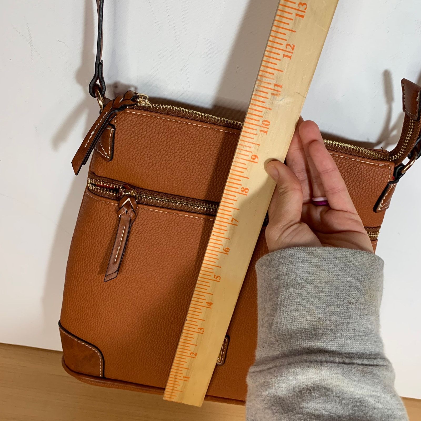 Other Women's Brown Faux Leather Crossbody Bag Size ONE SIZE - 10 Thumbnail