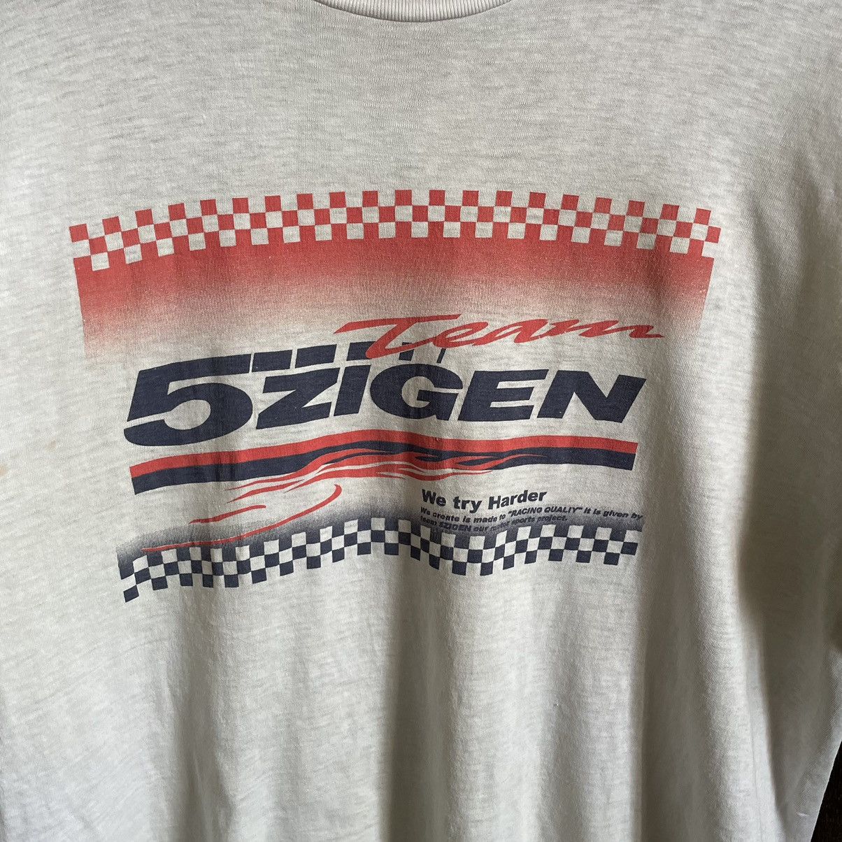 Vintage Vintage 5zigen Racing Tshirt Size US L / EU 52-54 / 3 - 3 Thumbnail