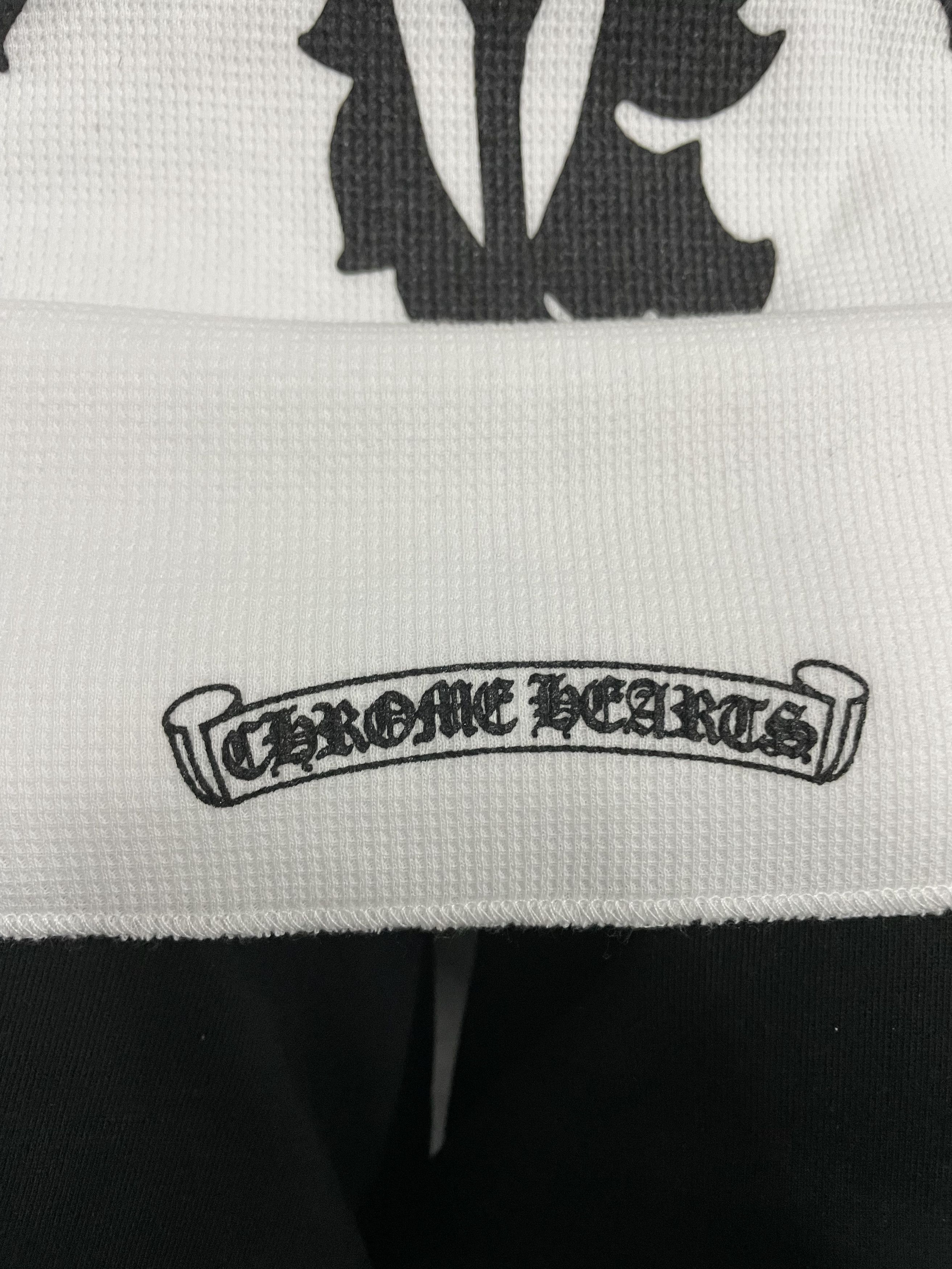 Chrome Hearts Chrome Hearts Dagger Logo White Waffle Long Sleeve Tee Size M / US 6-8 / IT 42-44 - 8 Thumbnail