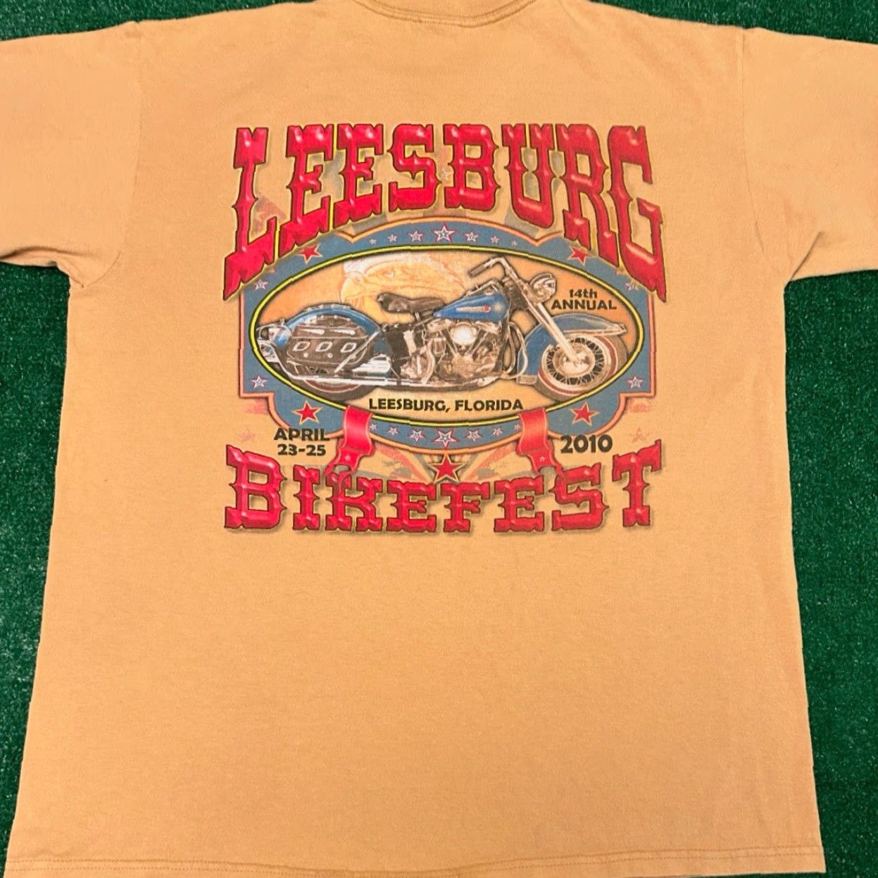 Vintage VINTAGE Leesburg Bike Week 2010 Eagle Florida VTG Biker Bar Shirt Sz Large Mens T-Shirt Black Size US L / EU 52-54 / 3 - 4 Thumbnail