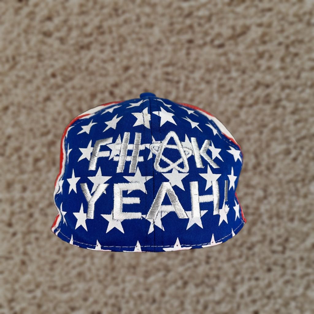 Vintage Nike Hat Cap Snap Back Adult One Size Blue USA Flag 4th July New Years Americana Beach USA Mens Size ONE SIZE - 1 Thumbnail