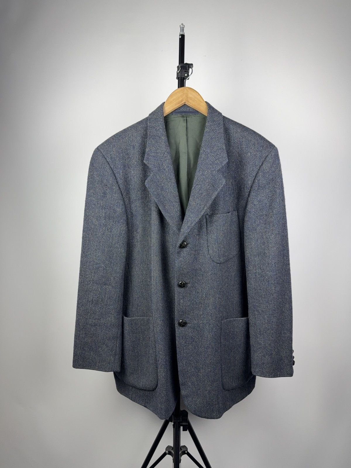 Burberry Vintage 90s Thomas Burberry Wool blazer Size US L / EU 52-54 / 3 - 1 Thumbnail
