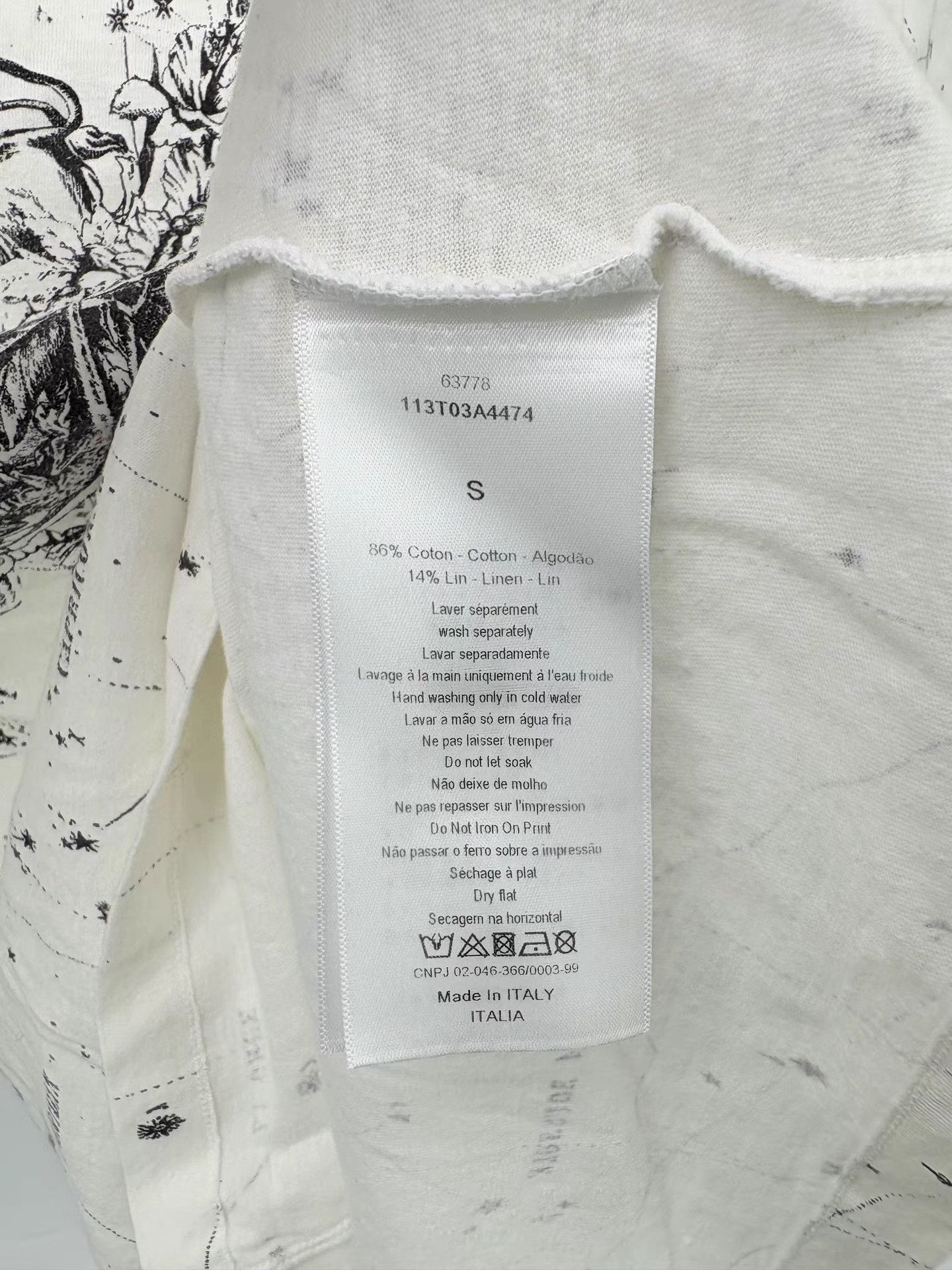 Dior DIOR Constellation Ink Painting Short Sleeve K1 Size US S / EU 44-46 / 1 - 4 Thumbnail