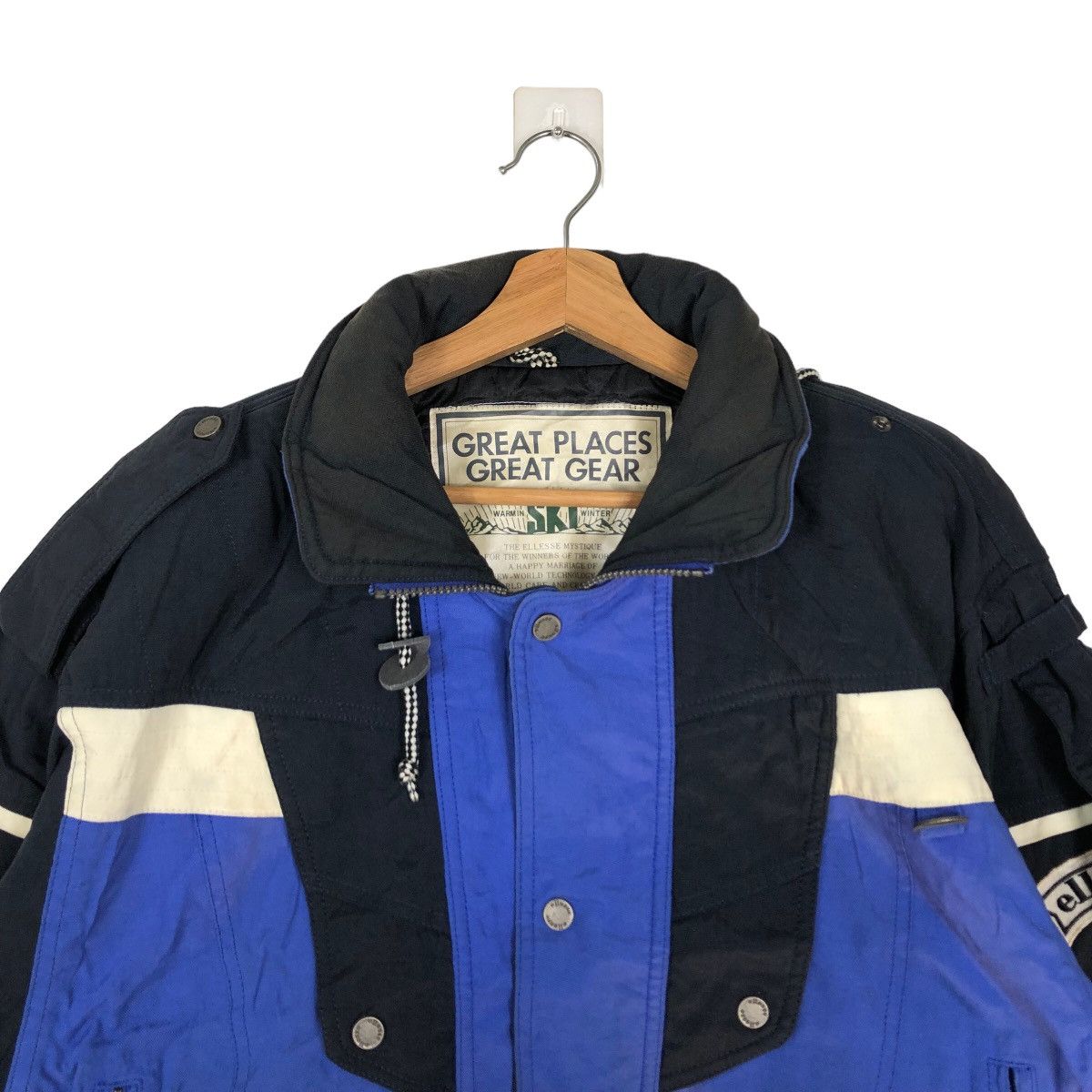 Japanese Brand 🔥VINTAGE CROPPED SKI JACKET ELLESSE GREAT PLACES GREAT GEAR Size US M / EU 48-50 / 2 - 3 Thumbnail