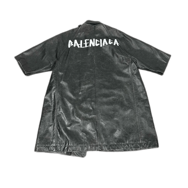 Balenciaga Balenciaga Hand-painted Leather Coat Size US S / EU 44-46 / 1 - 1 Thumbnail