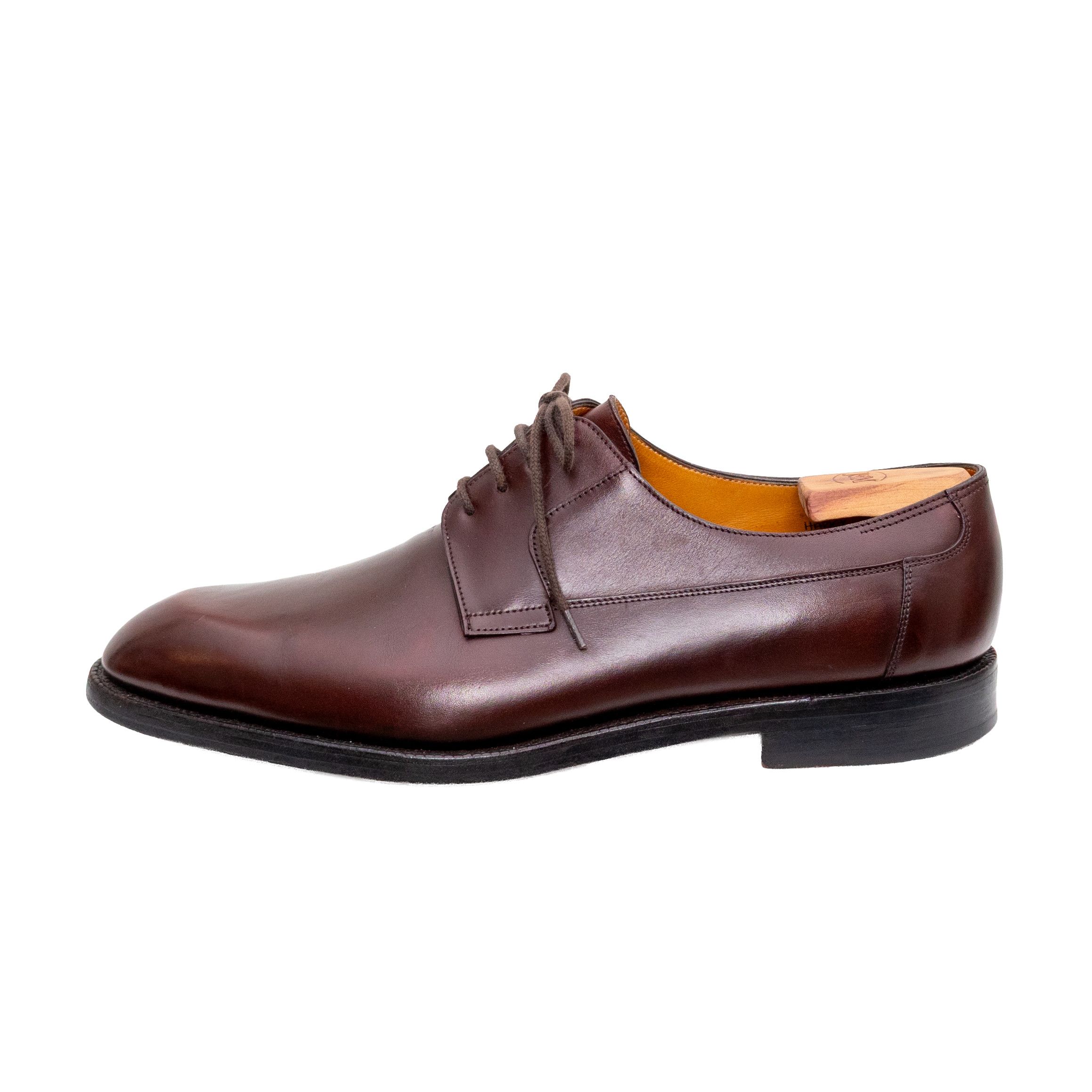RERE Hermès By John Lobb Split Toe Derby Calfskin Leather Dress Shoes US11 JOHN LOBB Paris Bespoke Brown Calf Leather 2 Eyelet Derby  main image 2