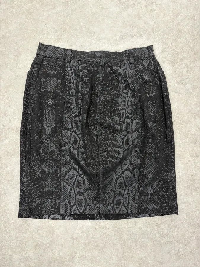 Roberto Cavalli 2000s Roberto Cavalli Black Python Skirt Size 29" - 4 Thumbnail