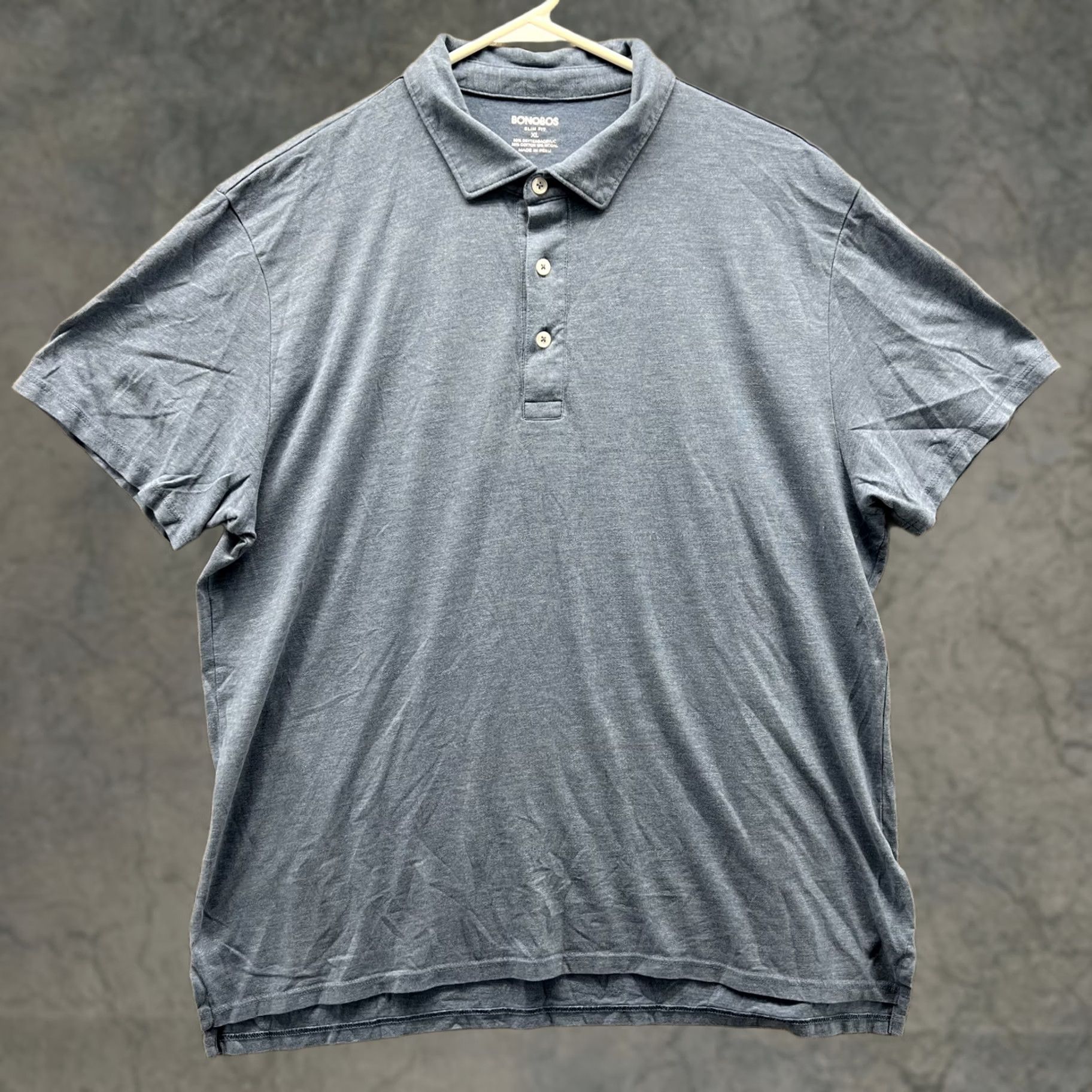 Bonobos Bonobos Polo Shirt Mens XL Blue Slim Fit DriTex Cotton Modal Performance Casual Shirt Size US XL / EU 56 / 4 - 1 Thumbnail