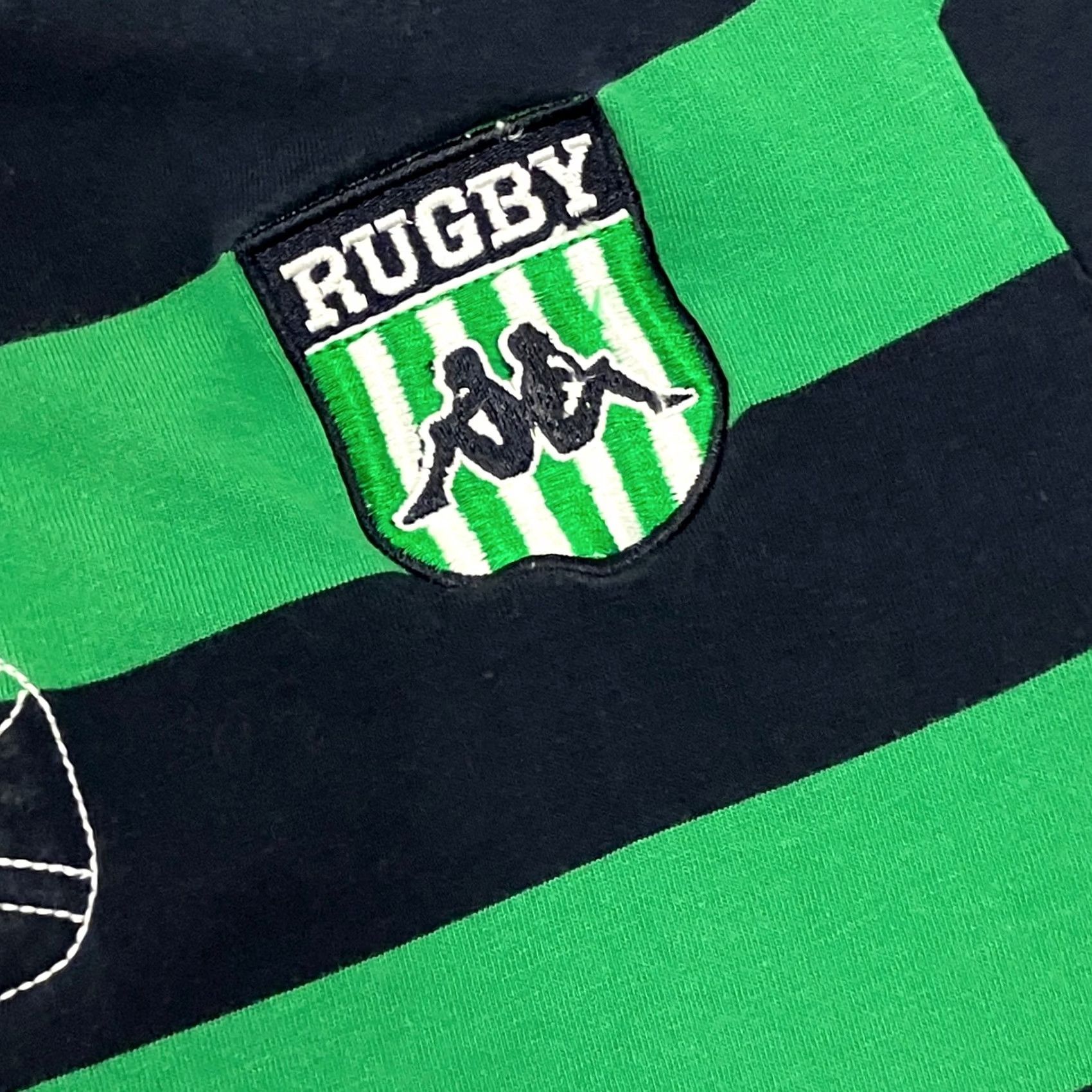 Kappa Kappa Rugby Polo Shirt Mens Medium Green Black Striped Team Athletic 67 Size US M / EU 48-50 / 2 - 3 Thumbnail