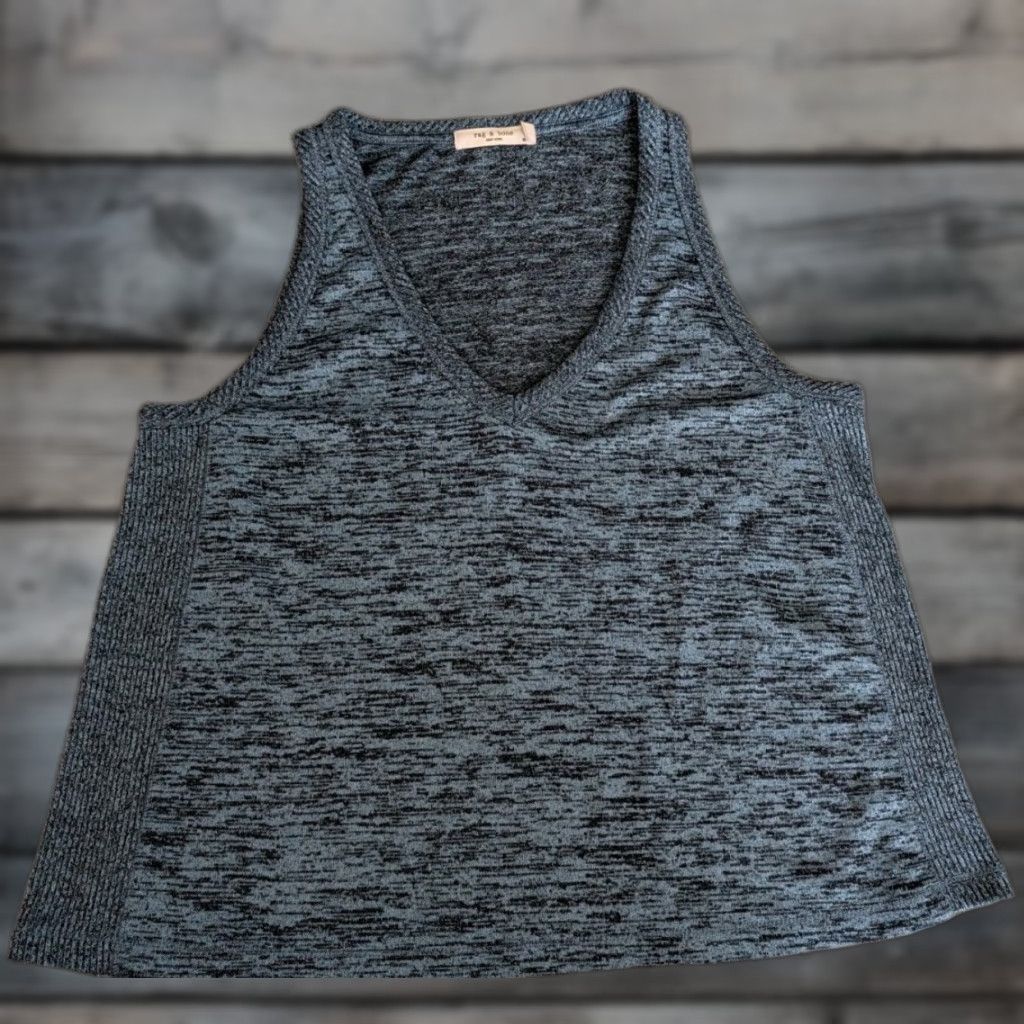 Rag & Bone Rag & Bone Ramona V-Neck Tank Top Womens's Size S Blue EUC Rayon Poly Stretch Size S / US 4 / IT 40 - 1 Thumbnail