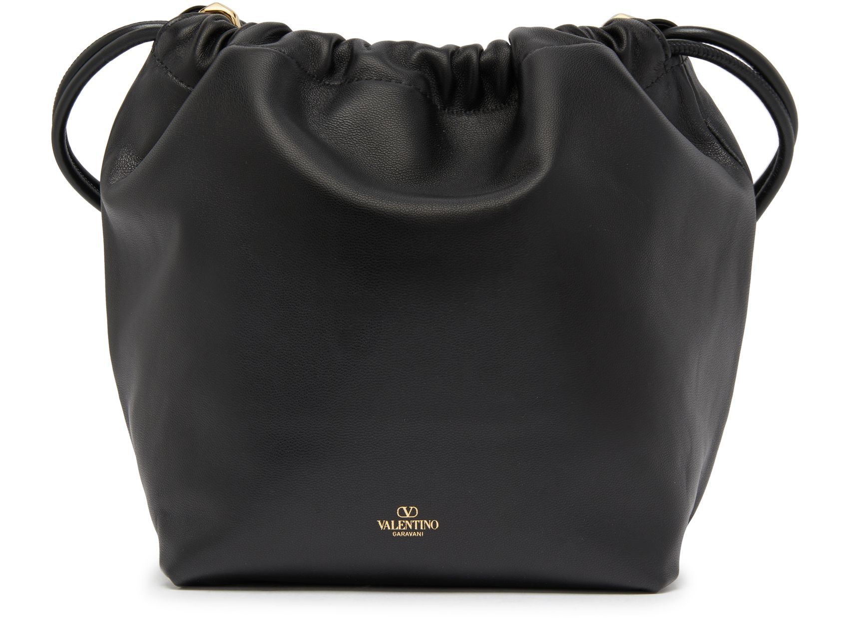 Valentino o1s22i1n0924 Size: OS / Pouf Mini Vlogo Bucket Bag in Black Size ONE SIZE - 4 Thumbnail