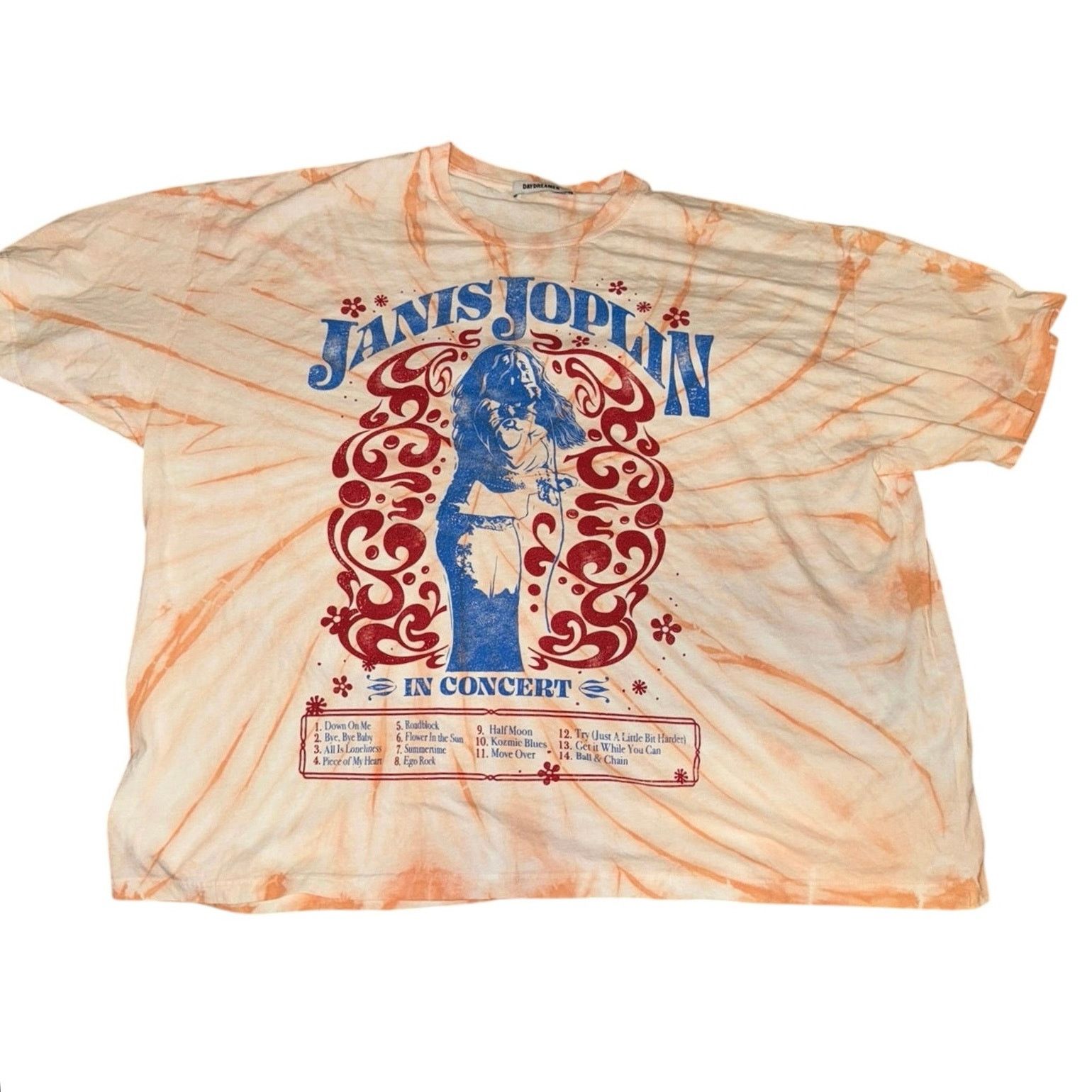 Daydreamer DAYDREAMER Janis Joplin in Concert One Size Tee w/ Sun Burst Size ONE SIZE - 10 Thumbnail