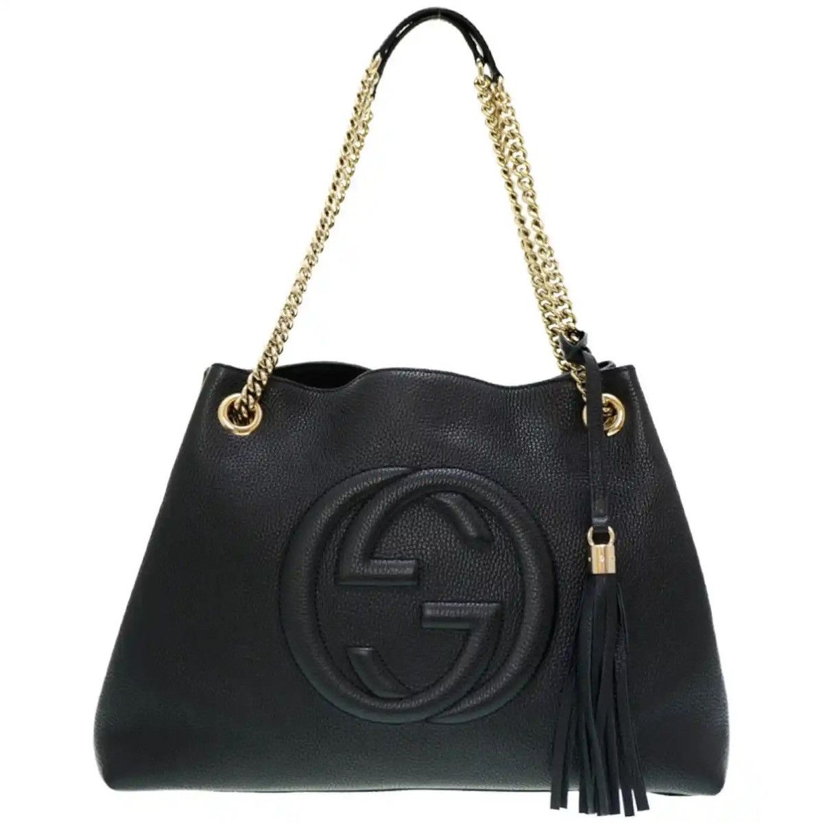 image of Gucci Gg Soho Chain Tote Bag In Black, Women's