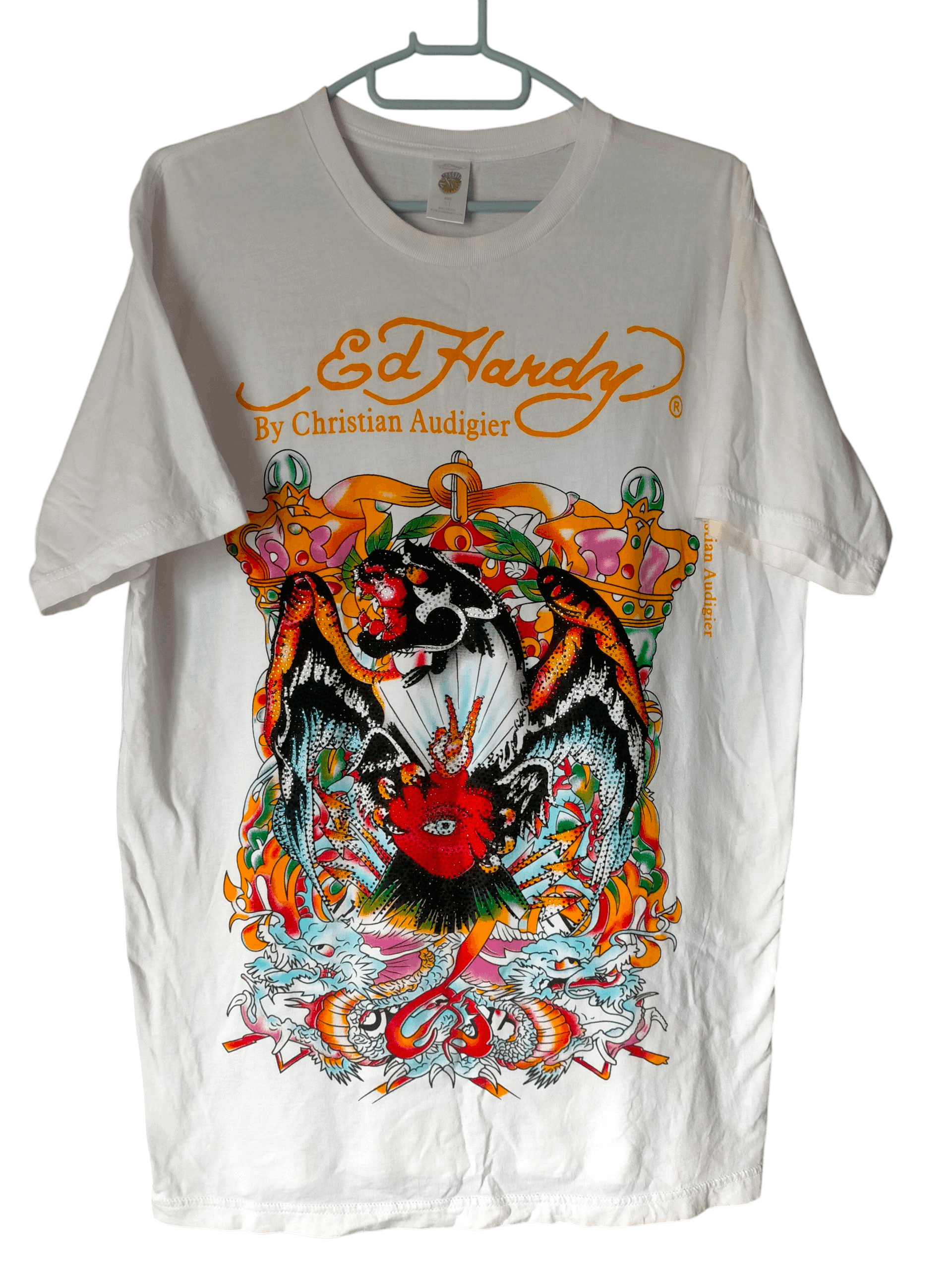 Ed Hardy Ed Hardy By Christian Audigier White T-shirt Size US XL / EU 56 / 4 - 1 Thumbnail