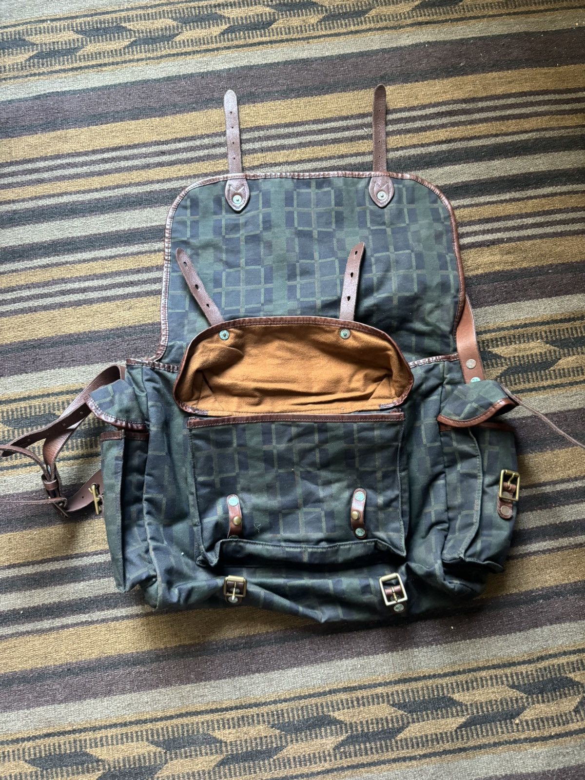RRL Ralph Lauren Oil Cloth Side Bag Size ONE SIZE - 5 Thumbnail