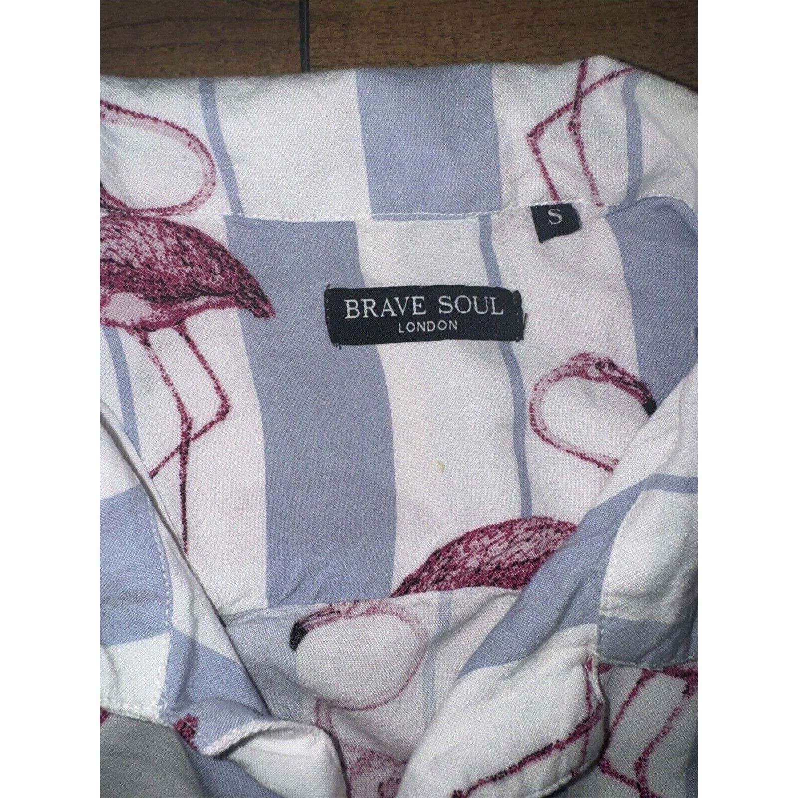 Brave Soul Brave Soul London Camp Shirt Short Sleeve Small Flamingo Size US S / EU 44-46 / 1 - 3 Thumbnail