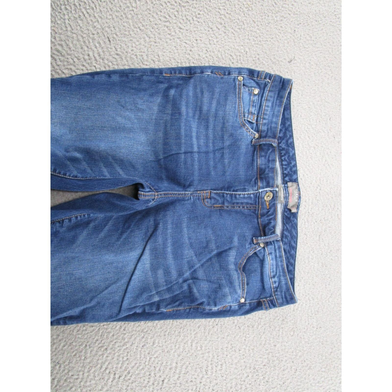 Torrid Torrid Boyfriend Jeans Size 14 Blue Denim Stretch Mid Rise 5-Pocket Womens Jeans Size 36" / US 14 / IT 50 - 3 Thumbnail