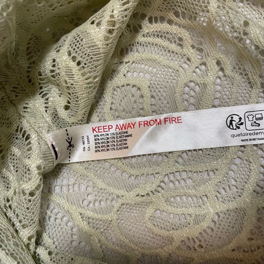 Free People New Free People In My Head Light Green Lace Long Sleeve Bod Size S / US 4 / IT 40 - 7 Thumbnail