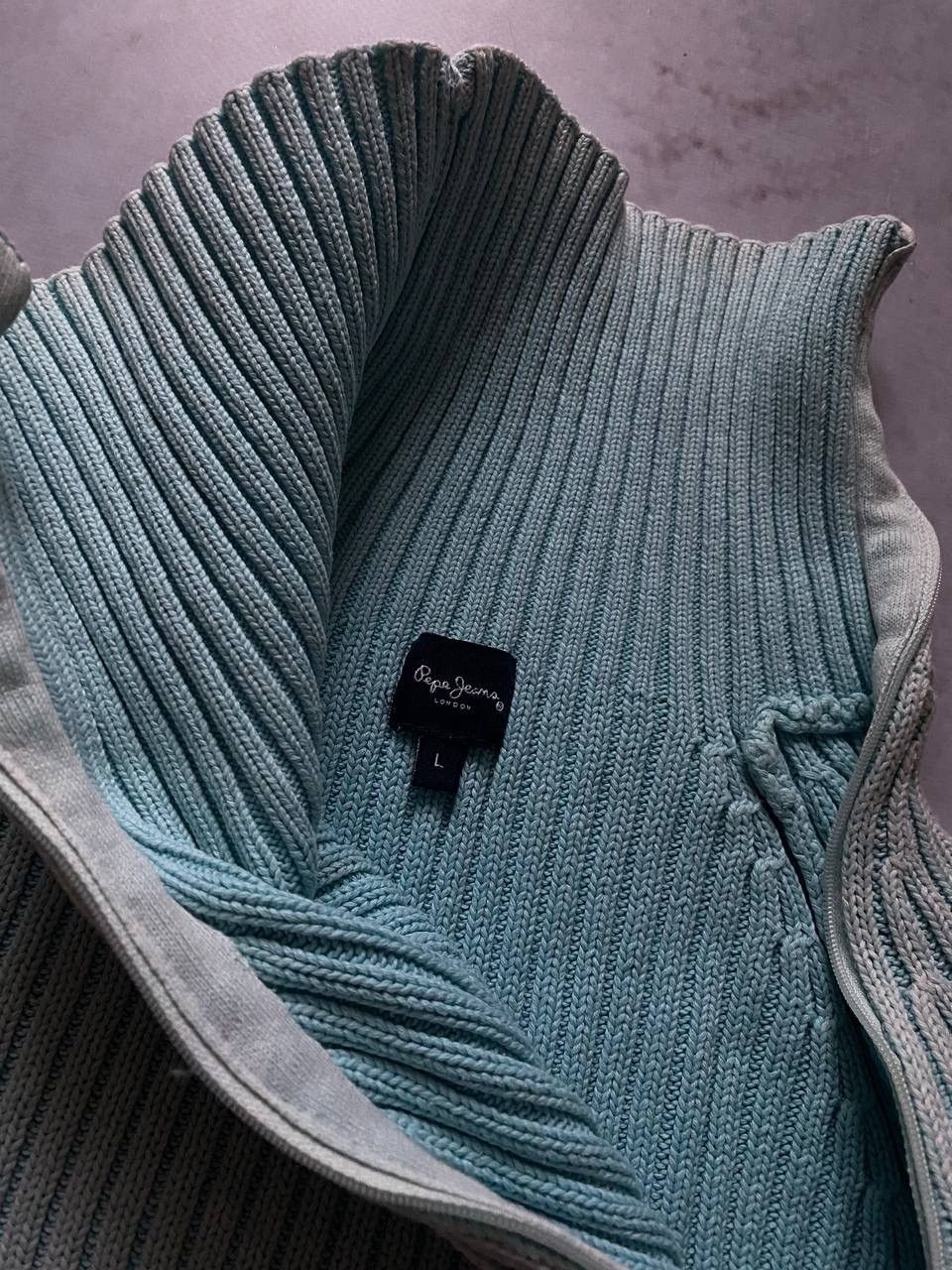 Japanese Brand × Pepe Jeans Vintage Pepe Jeans Avant Garde Zip Sweater Japanese Y2K Size US L / EU 52-54 / 3 - 6 Thumbnail