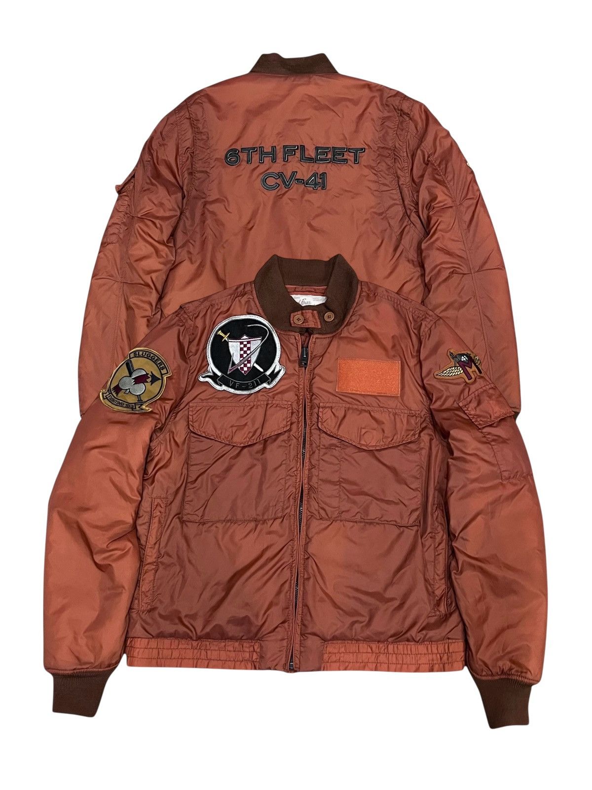 Avirex AVIREX 6th Fleet CV-41 Bomber Jacket Patches Nylon Military Size US M / EU 48-50 / 2 - 2 Thumbnail