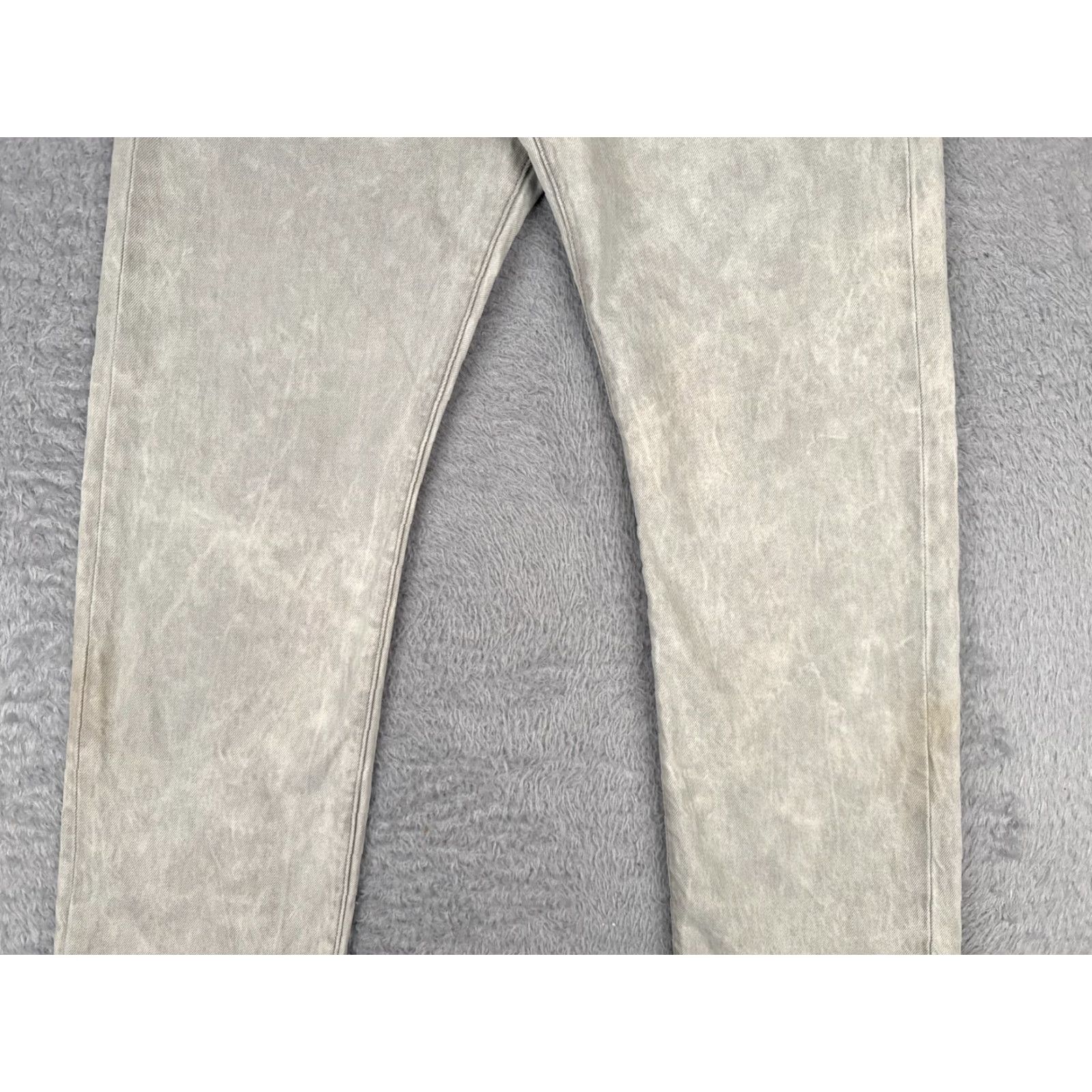 Levi's VINTAGE Levis Jeans Men 32 Gray Denim Straight Leg Premium 551 z Big E Acid Wash 32x30 Size US 32 / EU 48 - 3 Thumbnail
