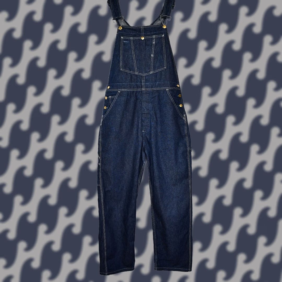 Levi's VINTAGE Levi’s 667 Orange Tab Overalls Denim Bib Jeans Men XL Blue Cotton Denim Straight Jeans Mens XL Blue 90s Size US 36 / EU 52 - 1 Thumbnail