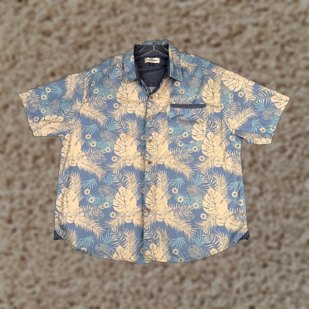 Vintage VINTAGE Pacific Marlin Shirt Men's 2XL Blue Floral Palm Leaf Hawaiian Size US XXL / EU 58 / 5 - 1 Thumbnail