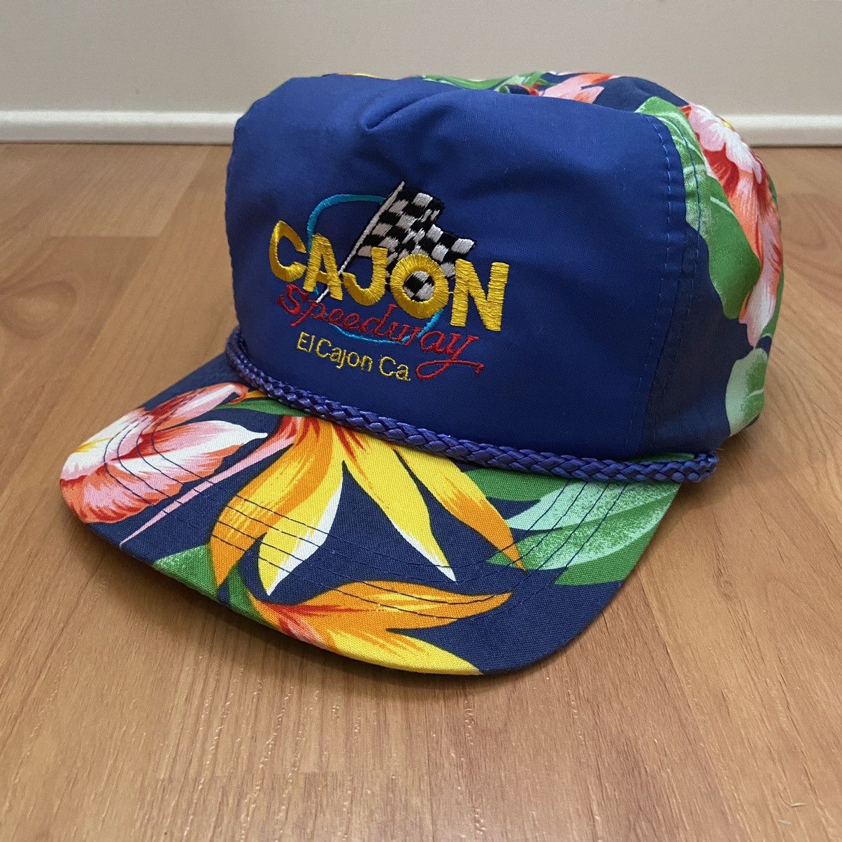Vintage Vintage Cajon Speedway Tropical Logo Snapback Hat Size ONE SIZE - 2 Thumbnail