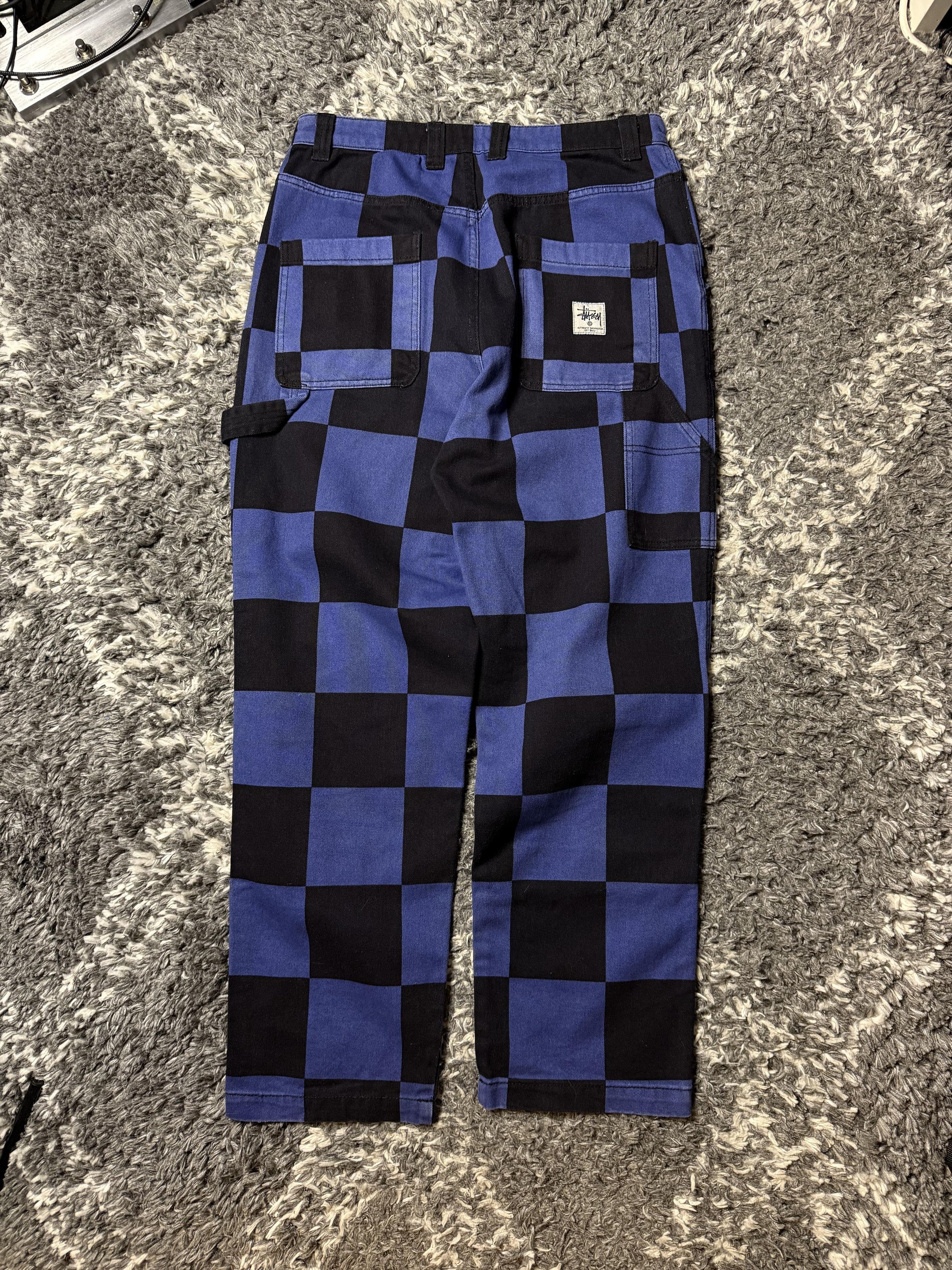 Stussy Stussy Big Ol' Check Work Pants. SS22 (Navy) Size US 32 / EU 48 - 10 Thumbnail