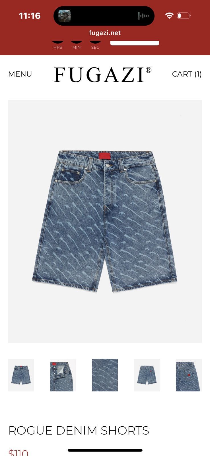 Fugazi Fugazi Rogue Denim Shorts Size US 34 / EU 50 - 1 Thumbnail