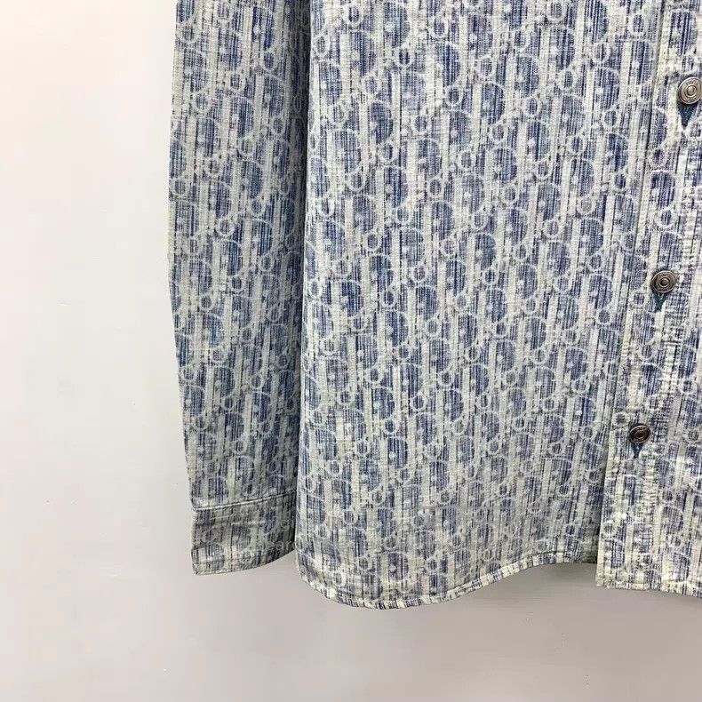 Dior Dior Blue logo jacquard full print cotton lapel single-bre Size US XS / EU 42 / 0 - 4 Thumbnail