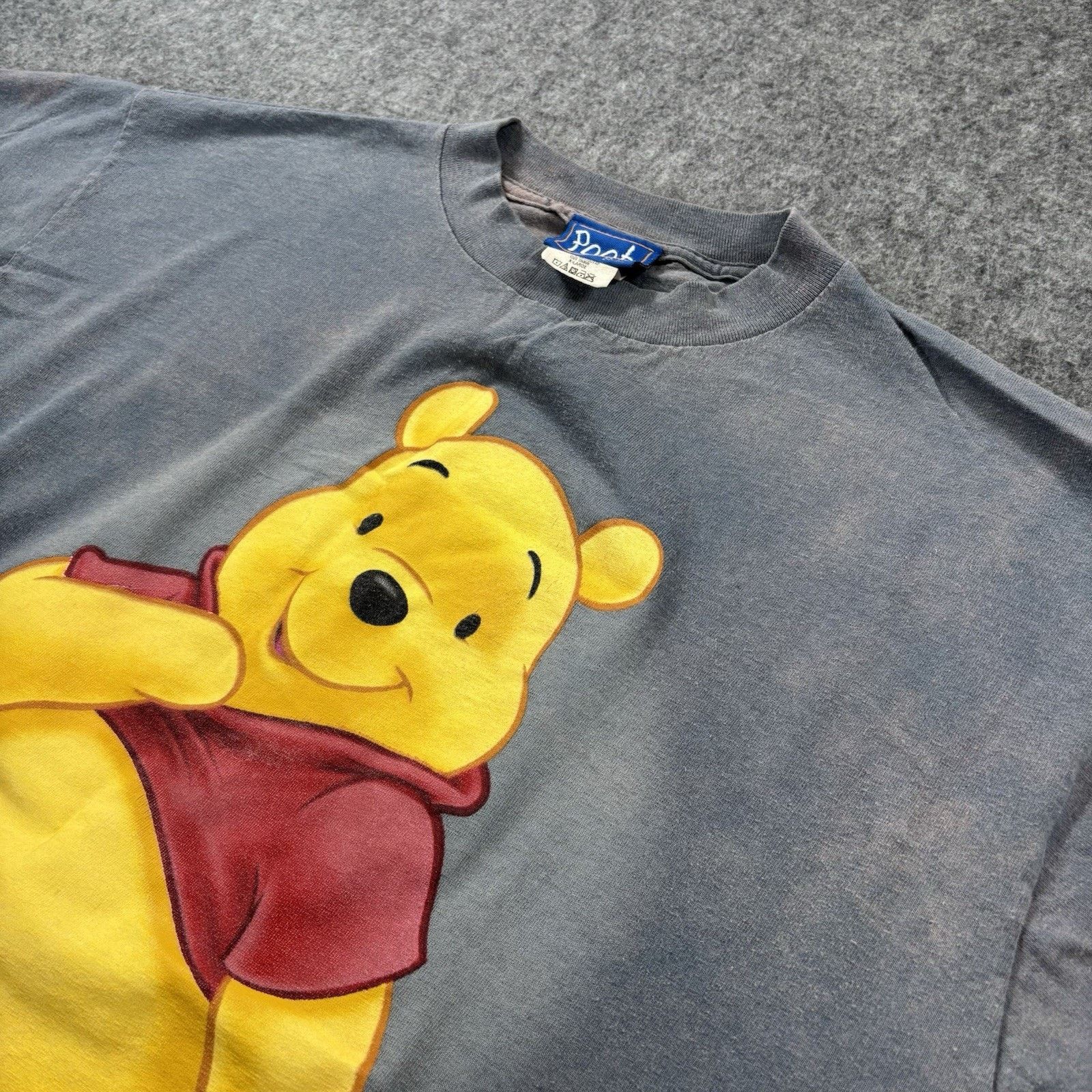 Disney Vintage 90s Disney Winnie the Pooh Shirt XL Gray Jerry Leigh Size US XL / EU 56 / 4 - 2 Thumbnail