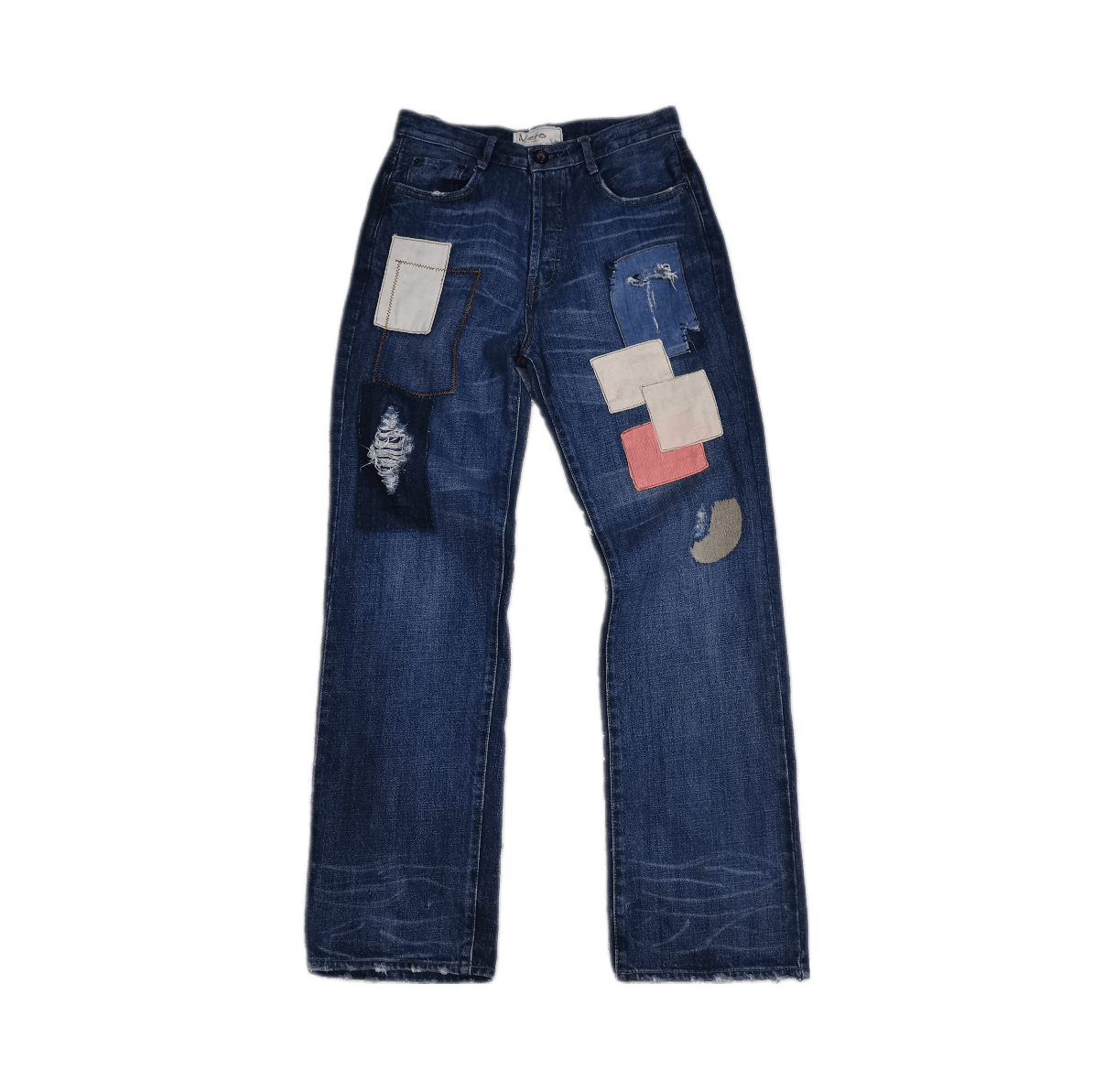 🇯🇵 90s Japanese True Vtg Sashiko Boro Nero Button Denim
