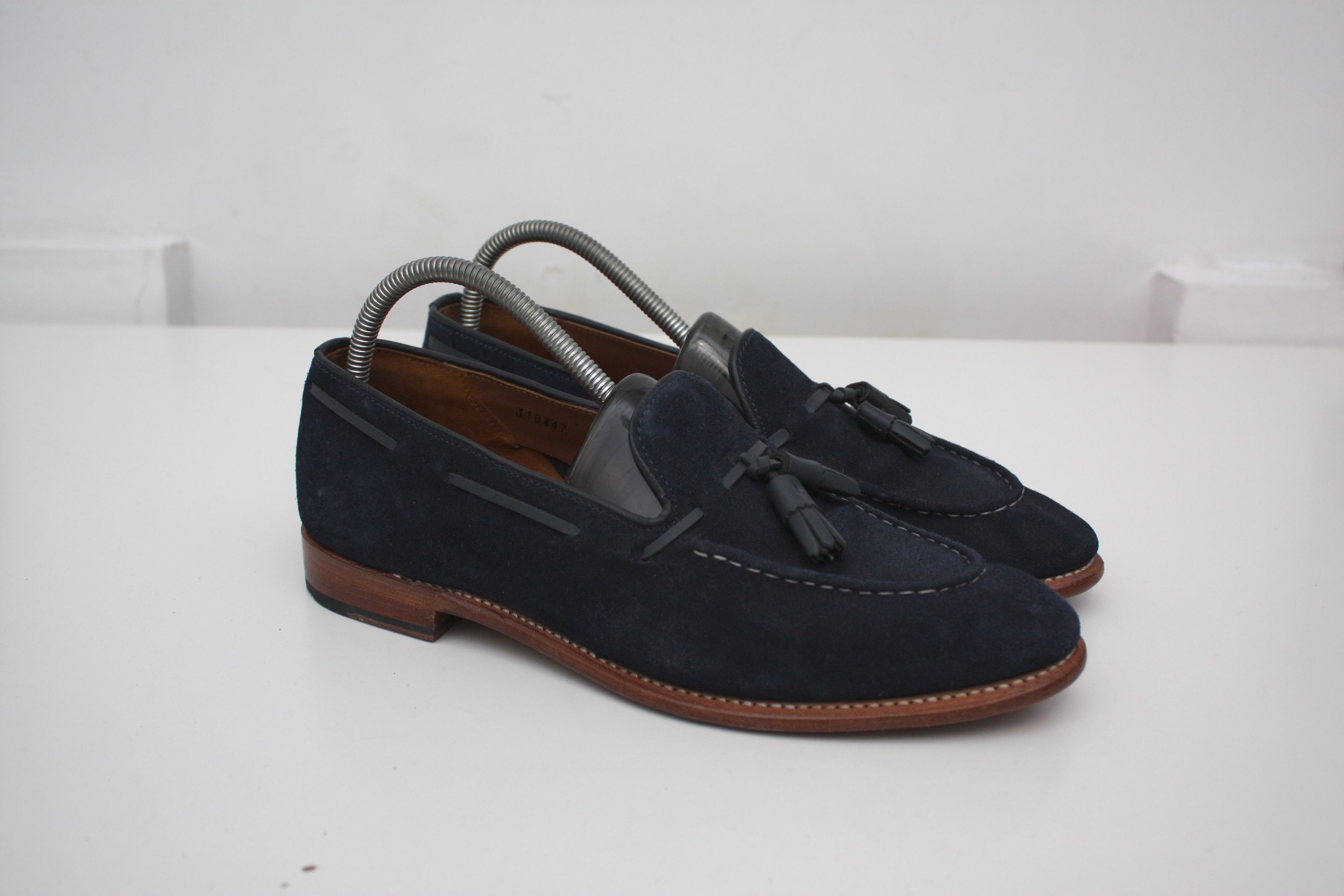Grenson Grenson Navy Suede Leather Loafers 8 Size US 8 / EU 41 - 3 Thumbnail
