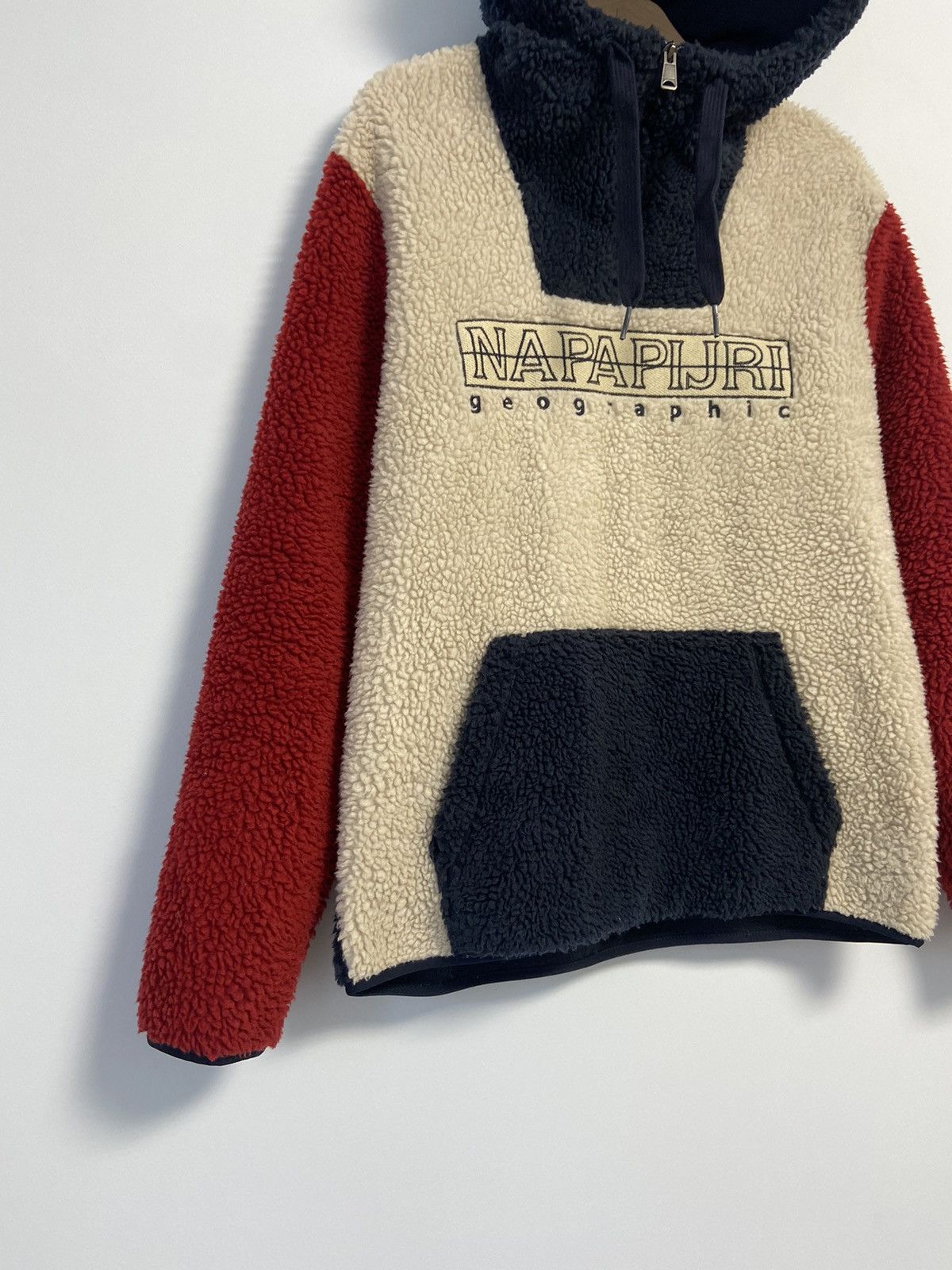Napapijri VINTAGE NAPAPIJRI SHERPA FLEECE PULLOVER JACKET Size US L / EU 52-54 / 3 - 6 Thumbnail