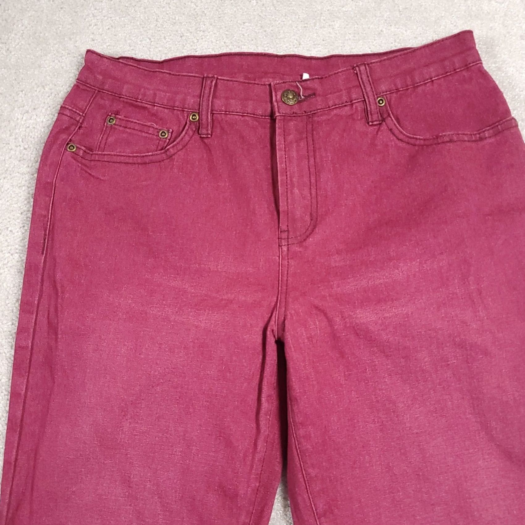 Denime Diane Gilman DG2 Denim Capri Jeans Women's 10P Pink Cuffed Convertible Snake Jeans Capris Regular Petite Womens 10P Pink Snake Convertible Cuffed Size 32" / US 10 / IT 46 - 3 Thumbnail